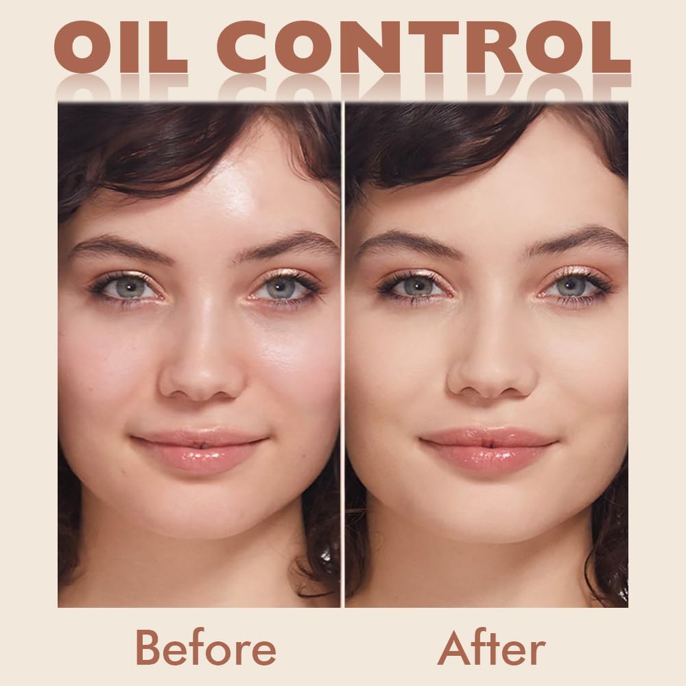 Kaely Oil Control Face Pressed Powder,Perfection Matte Compact Powder,Long Lasting Waterproof Finishing Powder Makeup,Polvo Comp