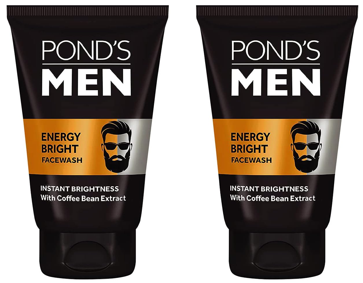 PondS Men Energy Bright AntiDullness Facewash With Coffee Bean, 100 G (Pack Of 2)