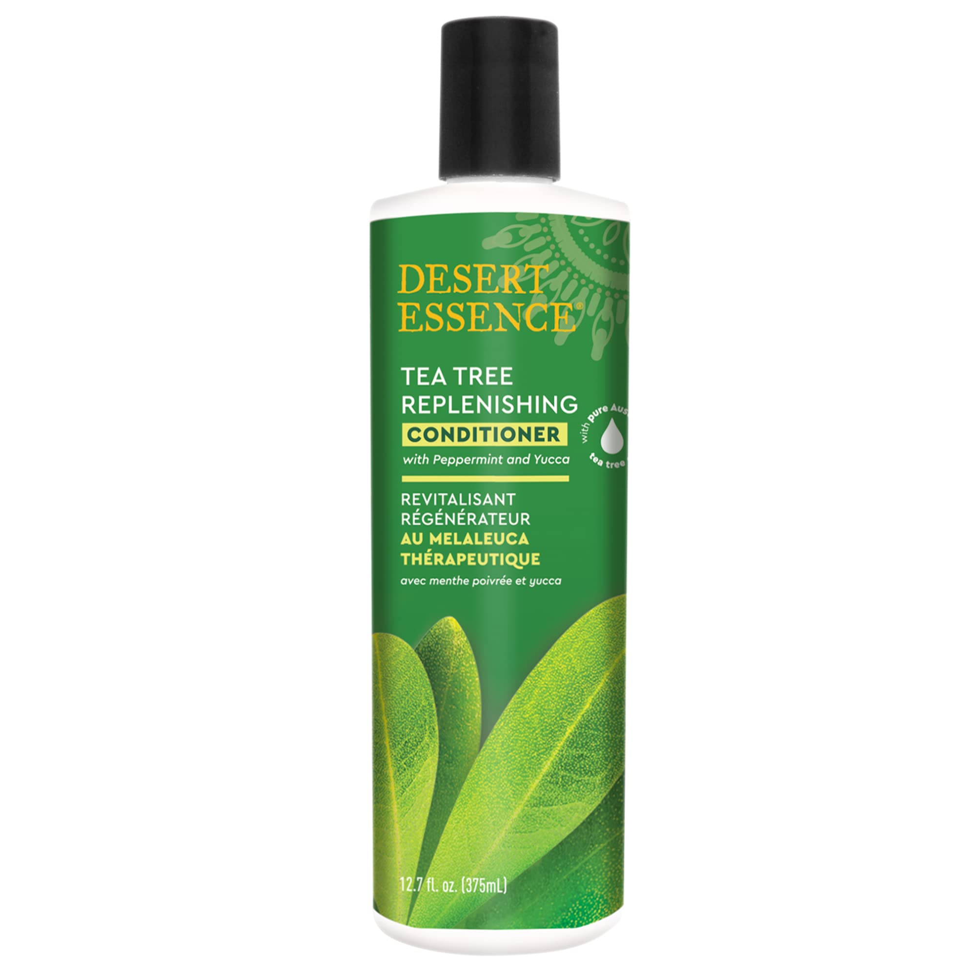 Desert Essence Tea Tree Replenishing Conditioner - 12.7 Fl Ounce - Peppermint & Yucca - Eucalyptus Oil - Vitamin E - Keratin - M