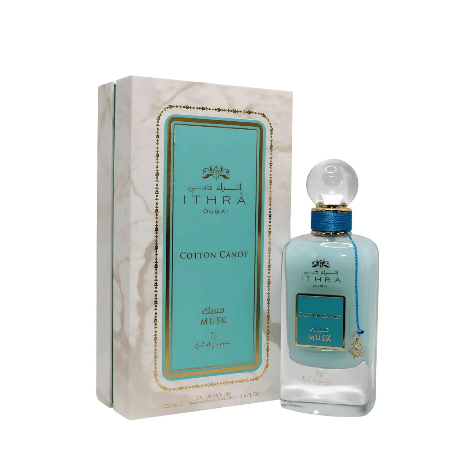 Ard Al Zaafaran Ithra Dubai Cotton Candy Musk Eau De Parfum Spray for Women, 3.4 Ounce