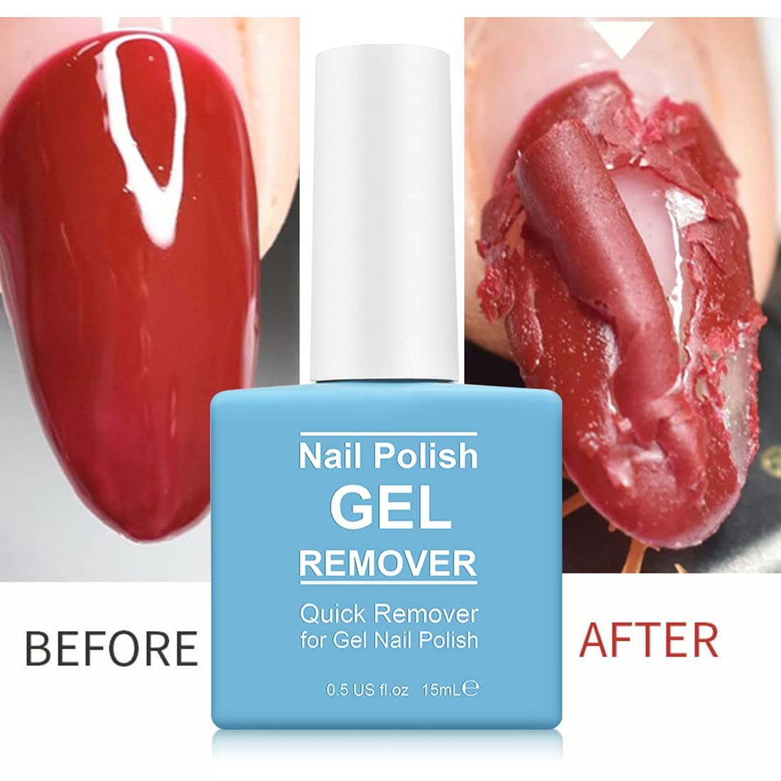2 Pack Gel Nail Polish Remover, Gel Polish Remover For Nails, Easily Magic Soak-Off Gel Polish In 2-5 Minutes - Safe, No Need Fo