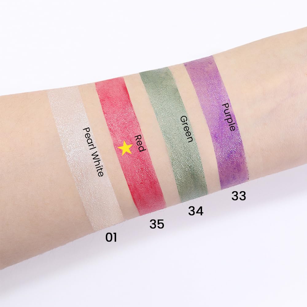 Kaely 2Pcs Cream Eyeshadow Sticks Set For Eyes Waterproof,Red Shimmer Eye Shadow Stick Pencil Pen Bulk Sombras En Crema Para Ojo
