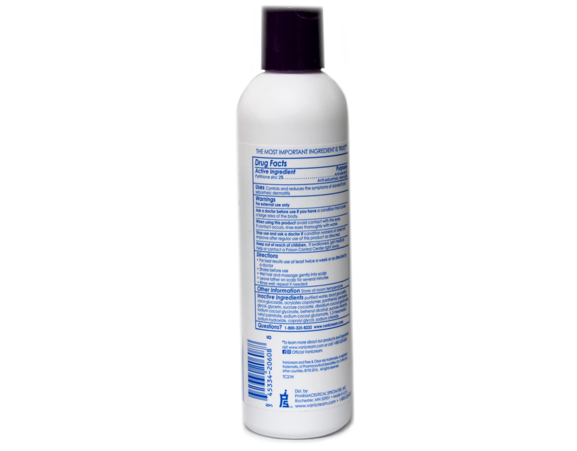 Vanicream Anti-Dandruff Shampoo 8Oz