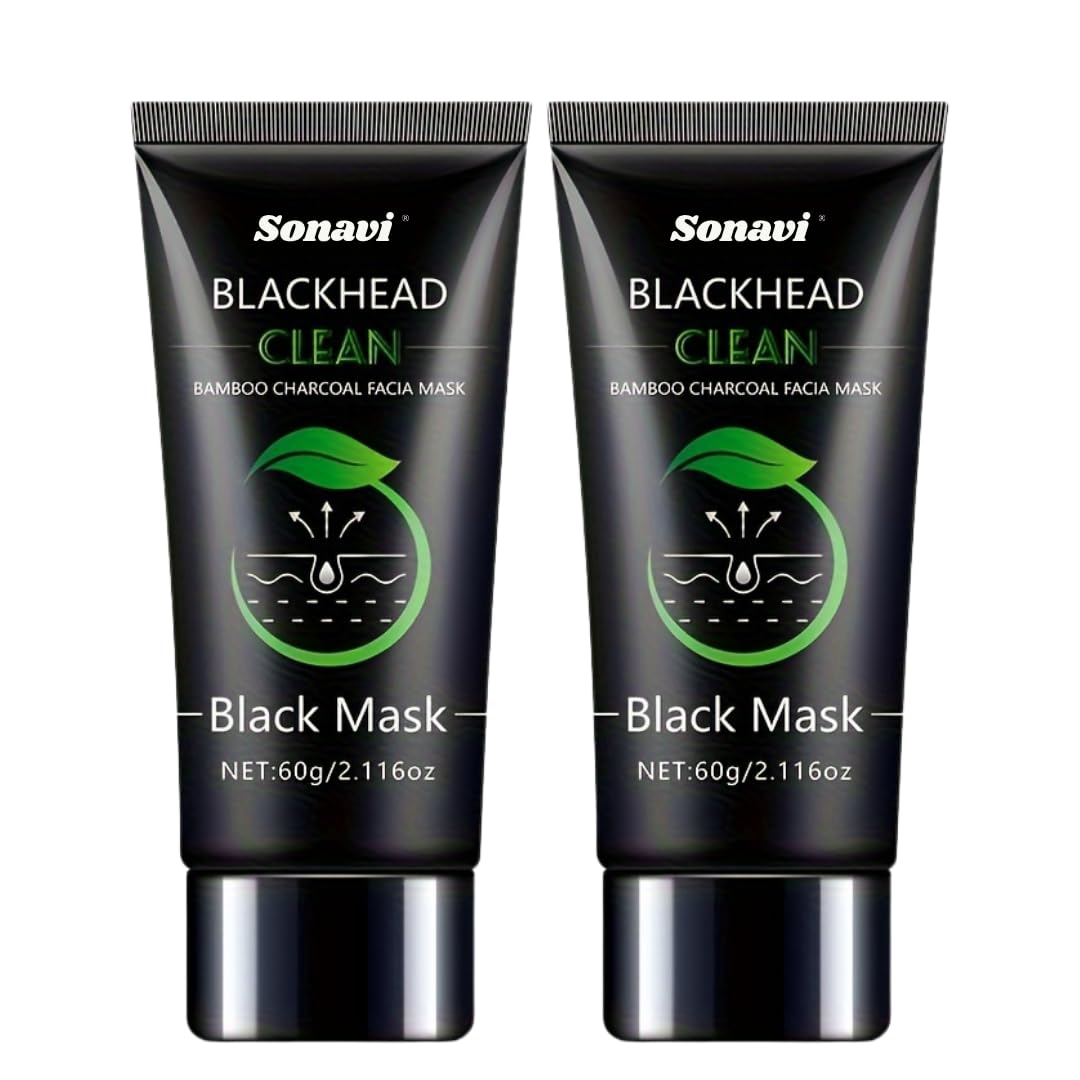 Sonavi Charcoal Peel Off Mask  120G | Deep Cleansing, Fade Dark Spots & Skin Nourishment | For Men & Women (Pack Of 2)