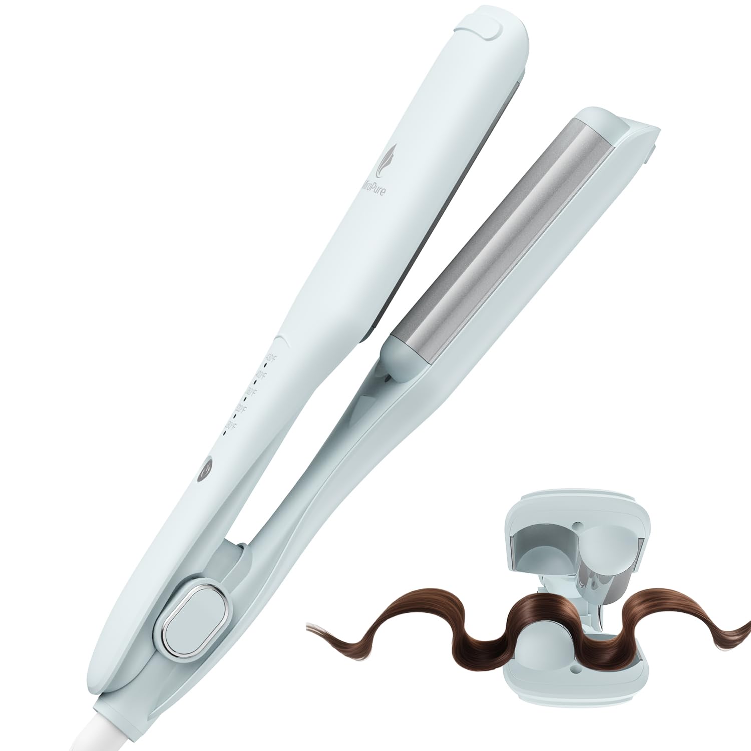 Curling Iron Hair Crimper Waver, MiroPure Waves Curling Wand 1 inch with 30S Fast Heating & PTC Heater, Deep Waver Hair Curler f