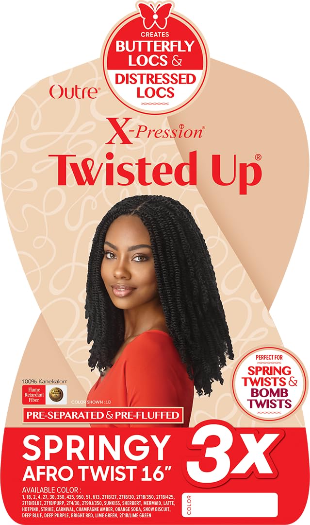 Outre X-Pression Synthetic Braid - 3X SPRINGY AFRO TWIST 16 (30)