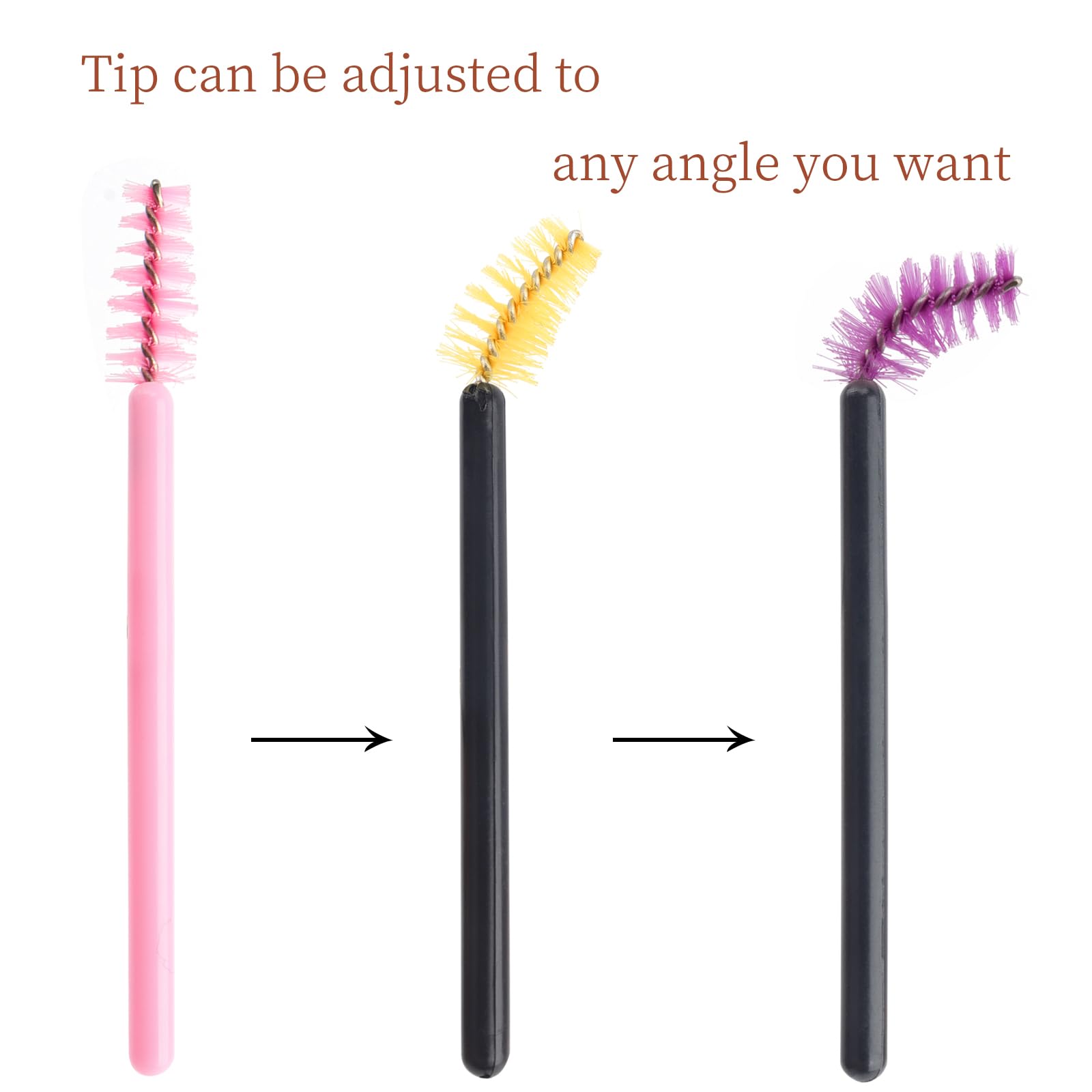 200 Pack Mascara Wands Mini Disposable Eyelash Brushes For Extensions Eye Lash Wand Brow Brush Makeup Tool Bulk(Mix Color)