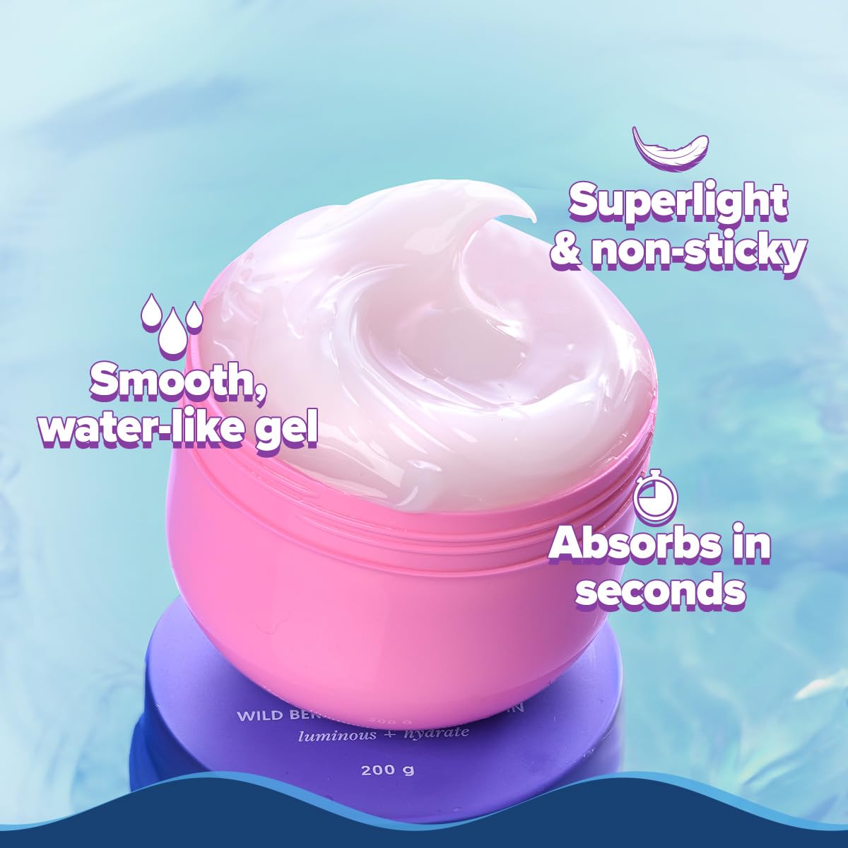 Aqualogica Illuminate + Hydra Gel Face Moisturizer | 24 Hour Deep Hydration For Oily To Combination Skin | With Wild Berries & A