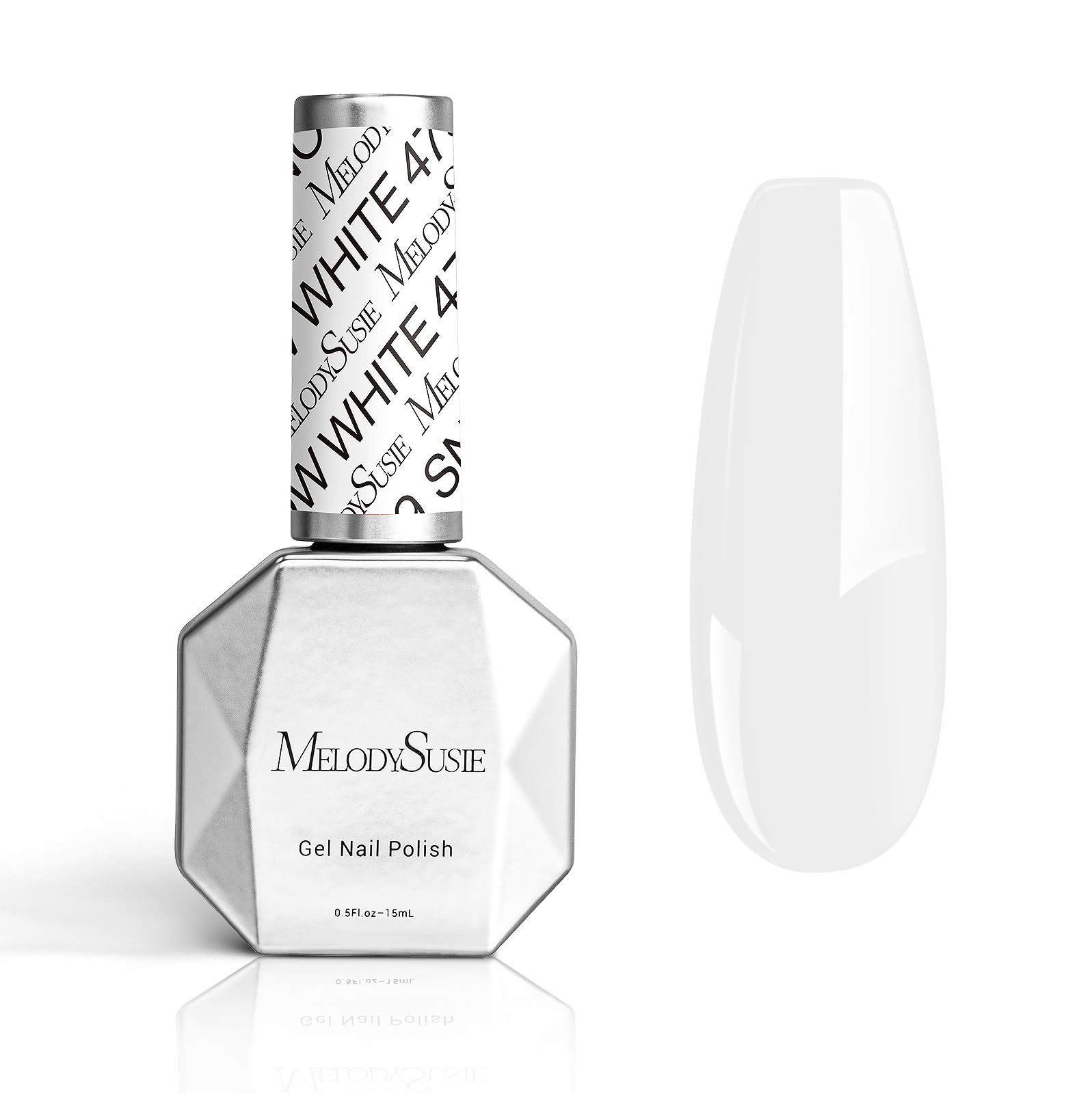 MelodySusie Thick Gel Nail Polish,15ML Snow White Color Soak Off UV LED Gel Polish Valentine's Day Gift for Women Nail Art Manic