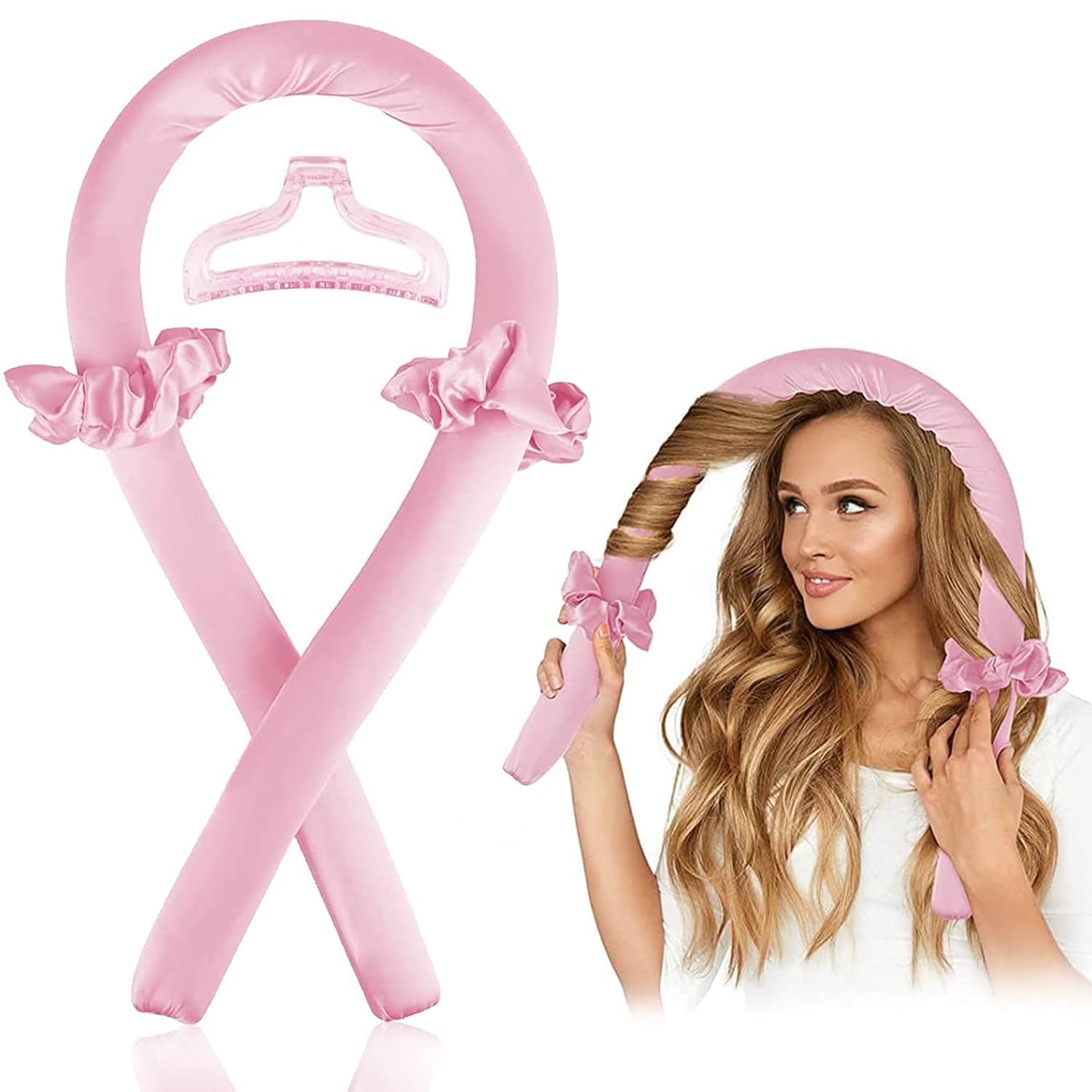 Hgc Heatless Hair Curler, Woman No Heat Curlers For Long Hair, Satin Heatless Curling Rod Headband With Accessory, Silk Soft Foa