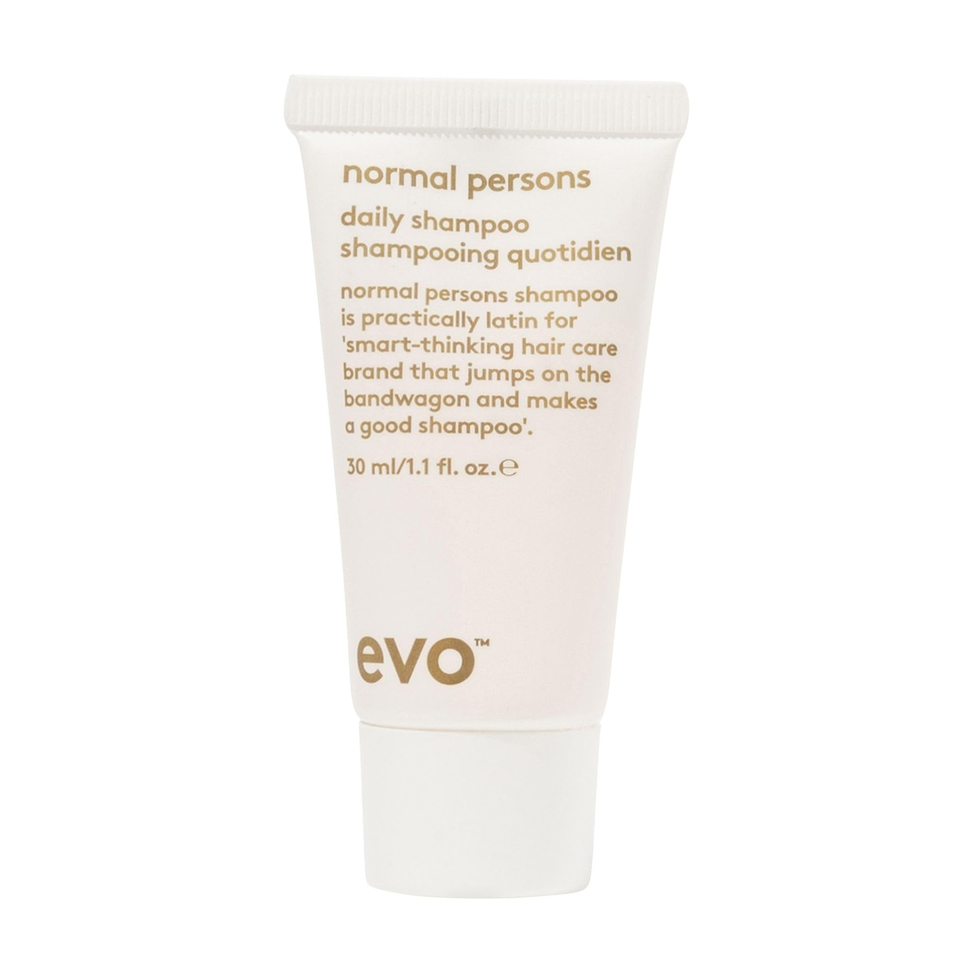 EVO Normal Persons Daily Care Shampoo - Deeply Cleanses, Removes Product Build-Up & Strengthens All Hair Types - Travel Size, 30