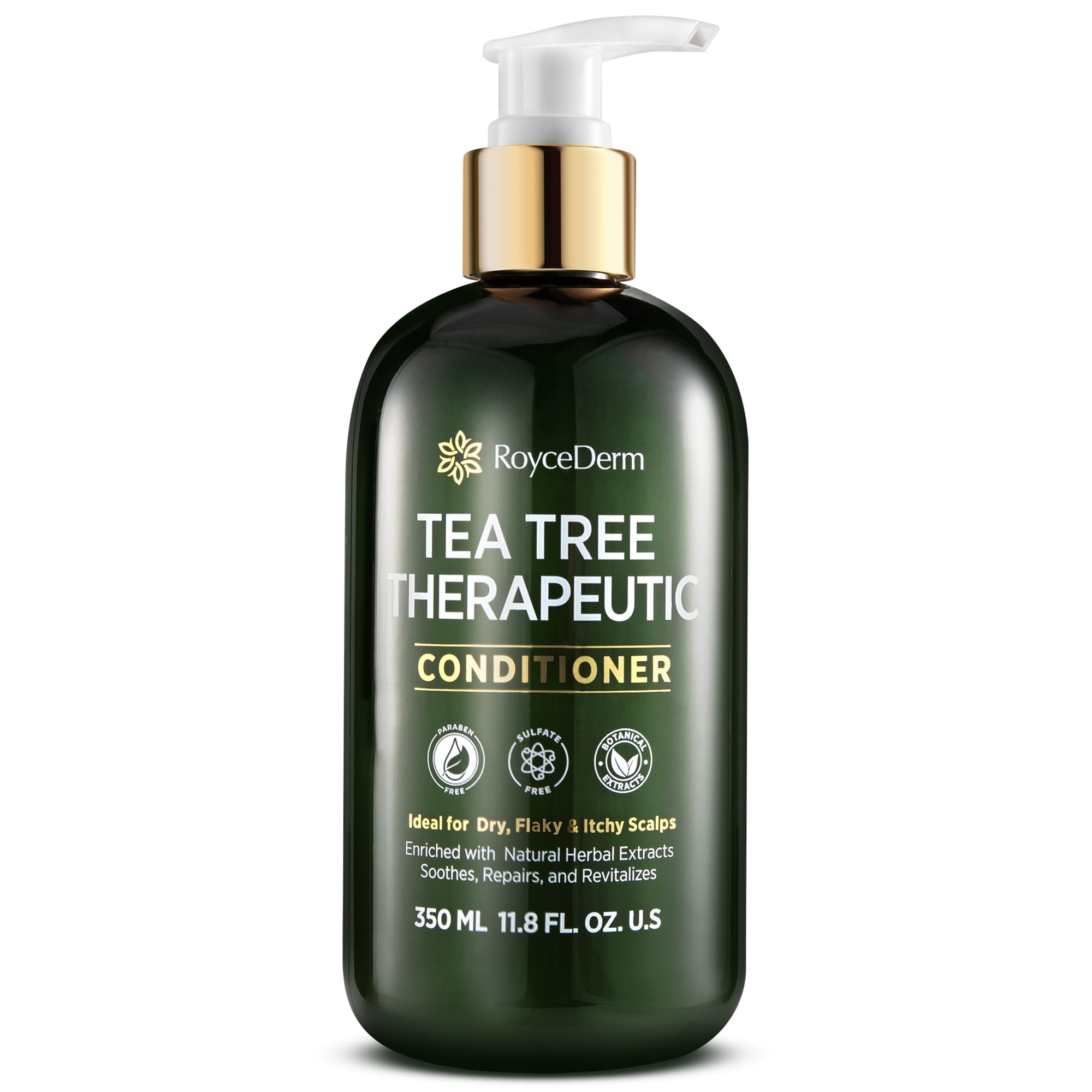 Roycederm Tea Tree Therapeutic Conditioner: Hydrating Conditioner for Itchy, Flaky Scalp - Soothing Botanical Formula with Tea T