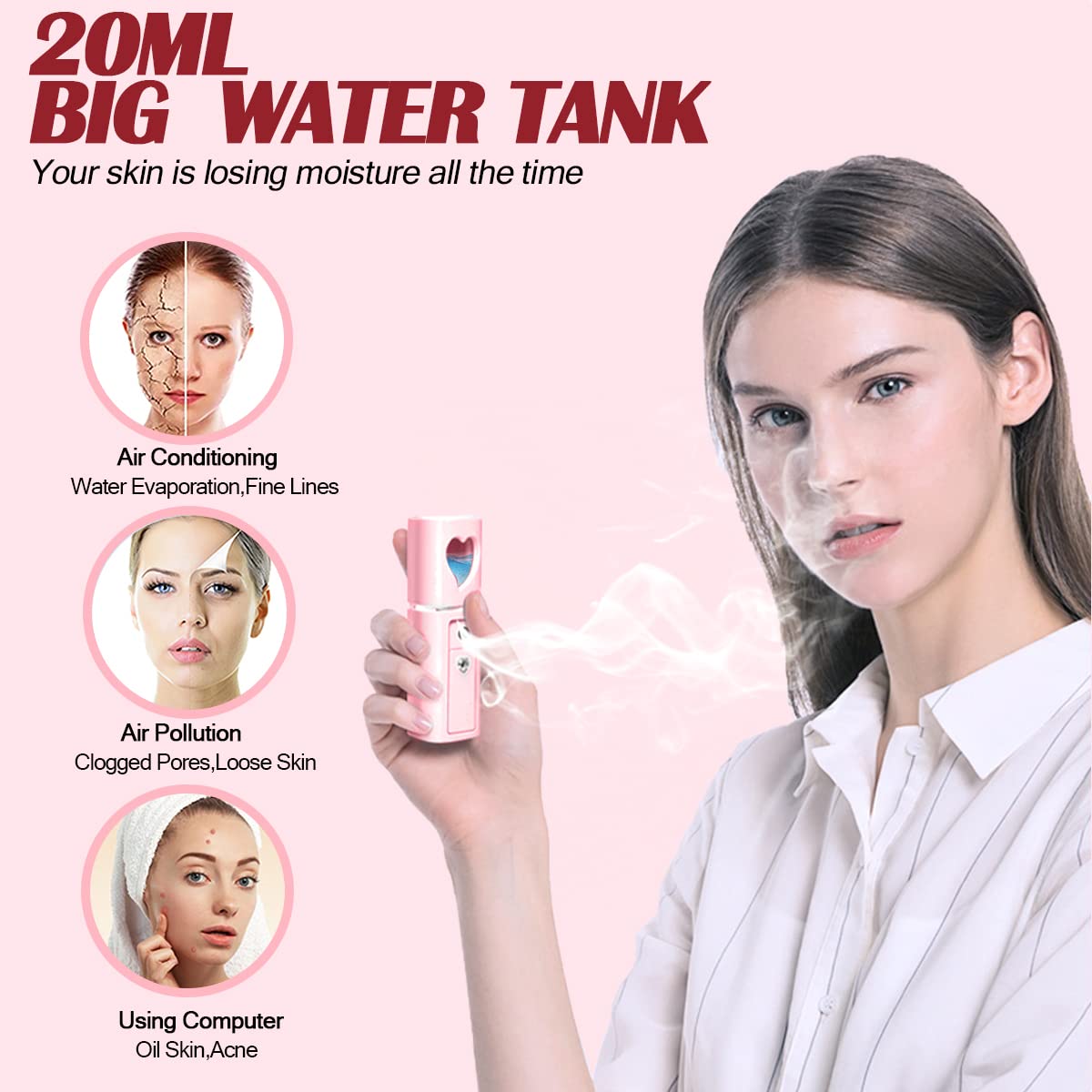 Eyelash Extension Supplies Usb Air Conditioning Blower Facial Mister Lash Tweezers Mirror Mascara Brush Lash Shampoo Brush Bottl