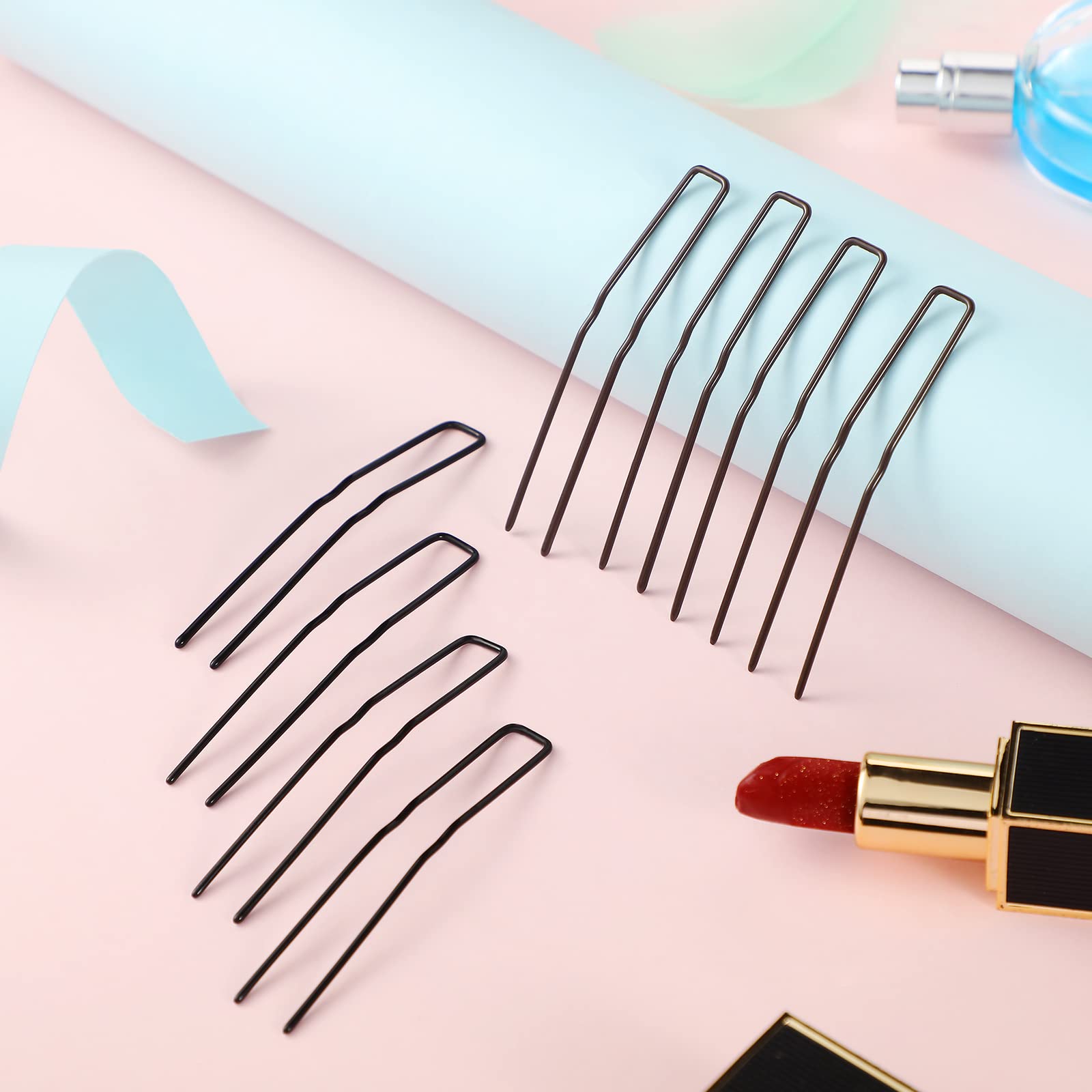 36 Pieces U Shaped Hair Pins Ballet Buns Bobby Pins U Hair Styling Pins Metal U Bun Hair Pins for Updo Bun Bobby Pins for Women