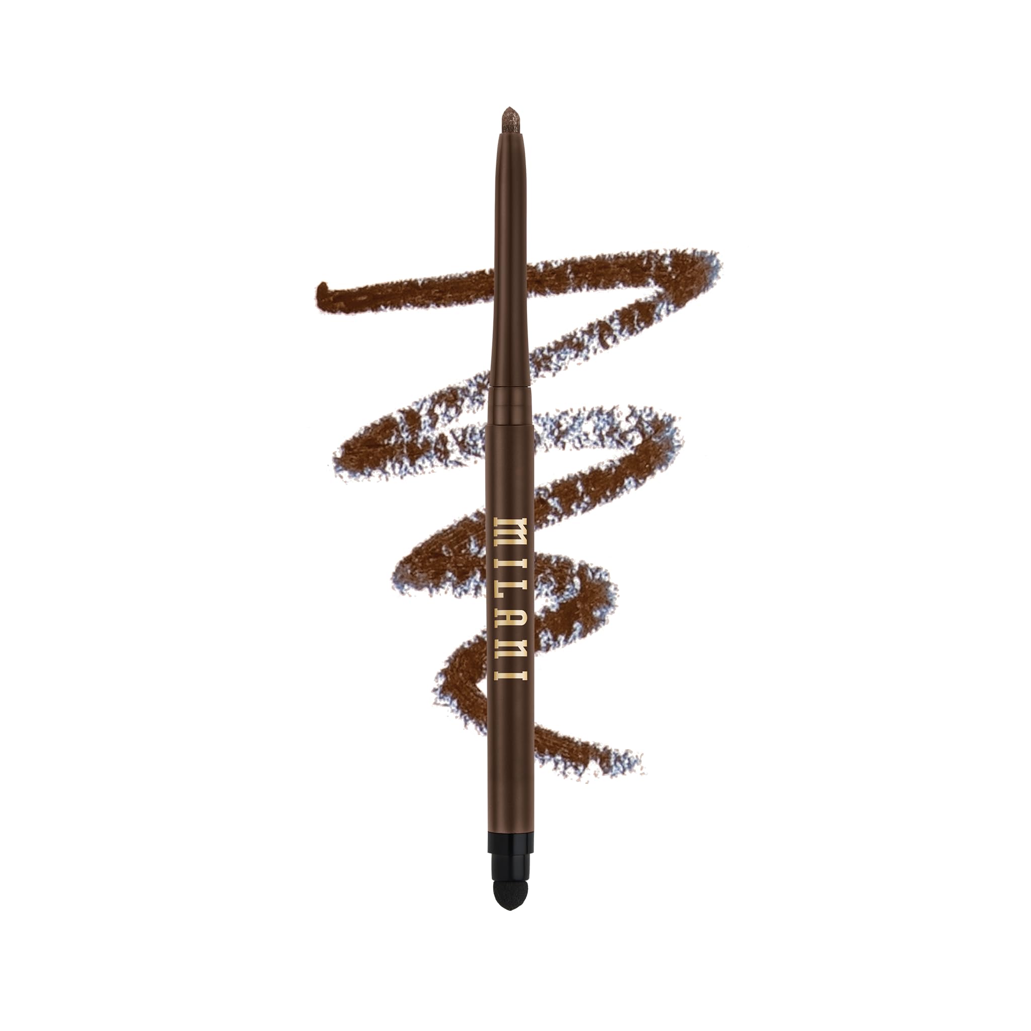 Milani Stay Put Eyeliner - Semi-Sweet (0.01 Ounce) Cruelty-Free Self-Sharpening Eye Pencil with Built-In Smudger - Line & Define