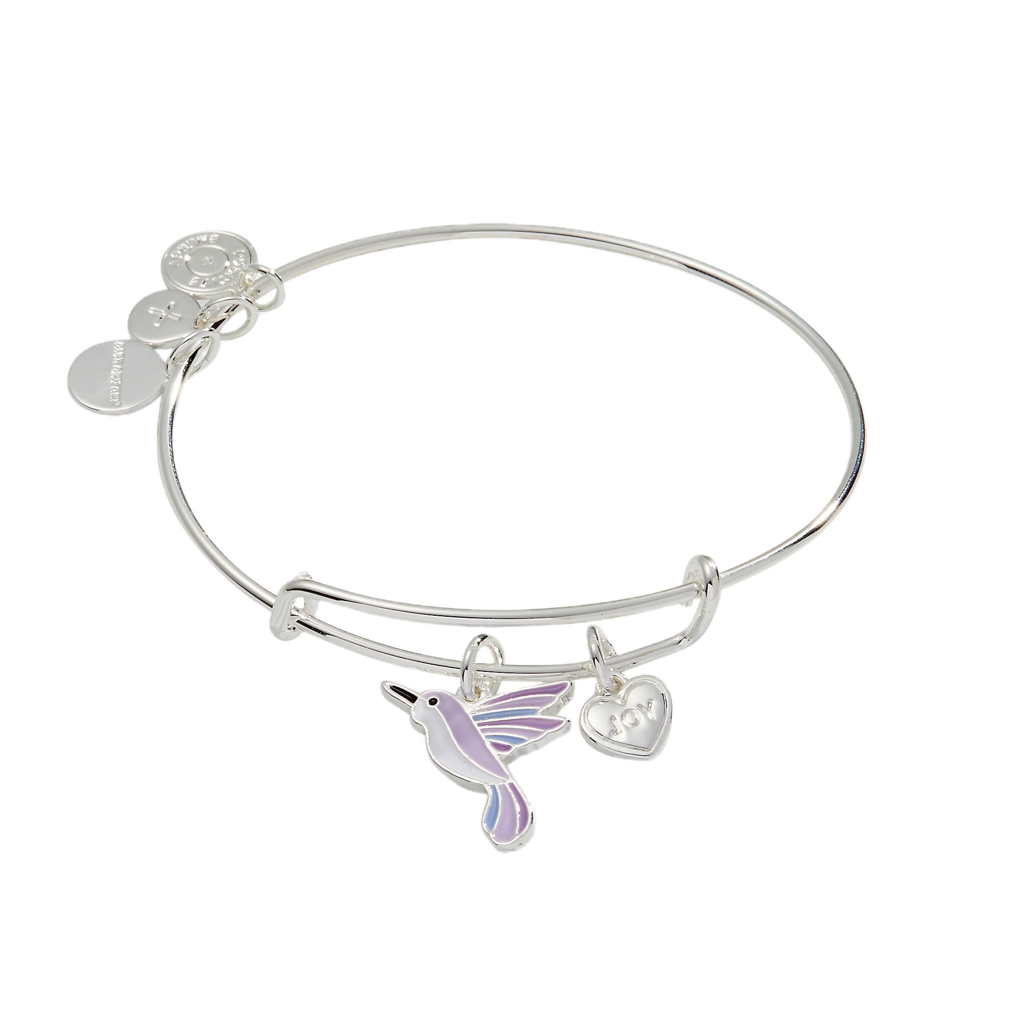 Alex and Ani Joy Hummingbird Duo Charm Bangle Bracelet