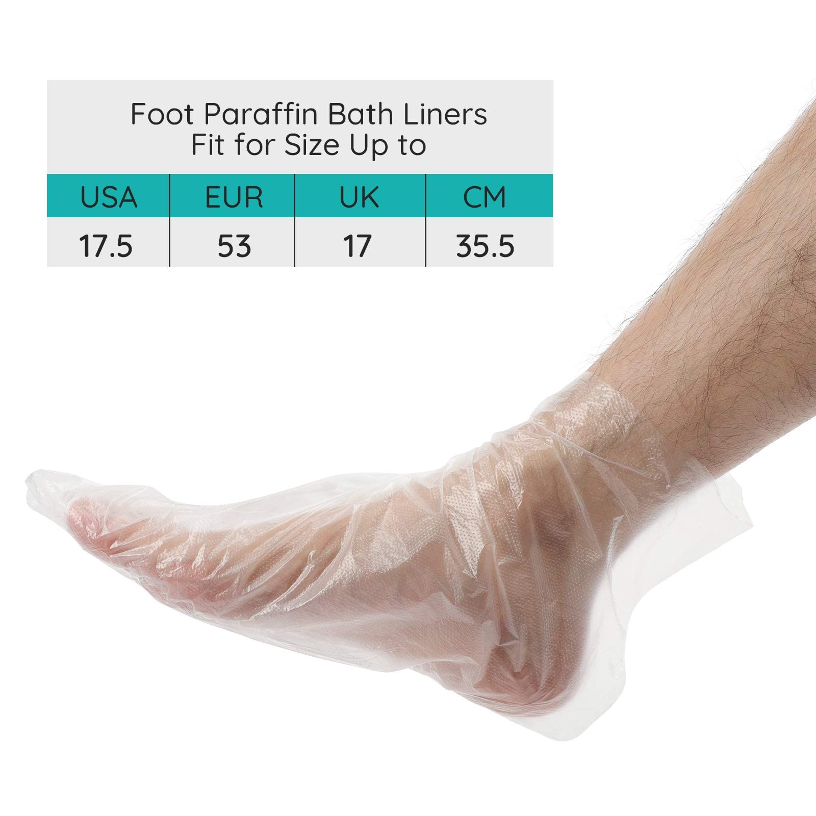 Segbeauty Paraffin Wax Bath Liners For Foot, 200Pcs Extra Large Xl Paraffin Foot Bags, Plastic Paraffin Bath Socks Hot Wax Thera