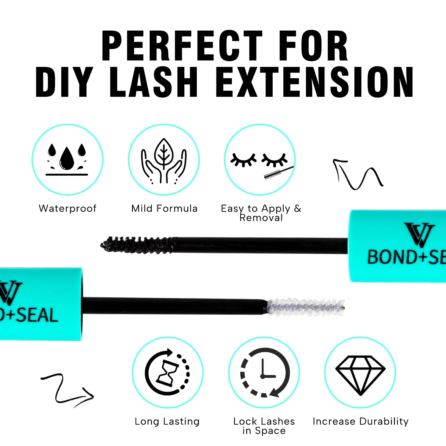 Vavalash Bond And Seal Lash Clusters Glue 2 In 1 Long Lasting Cluster Lash Glue For Eyelash Extensions Waterproof Adhesive And S