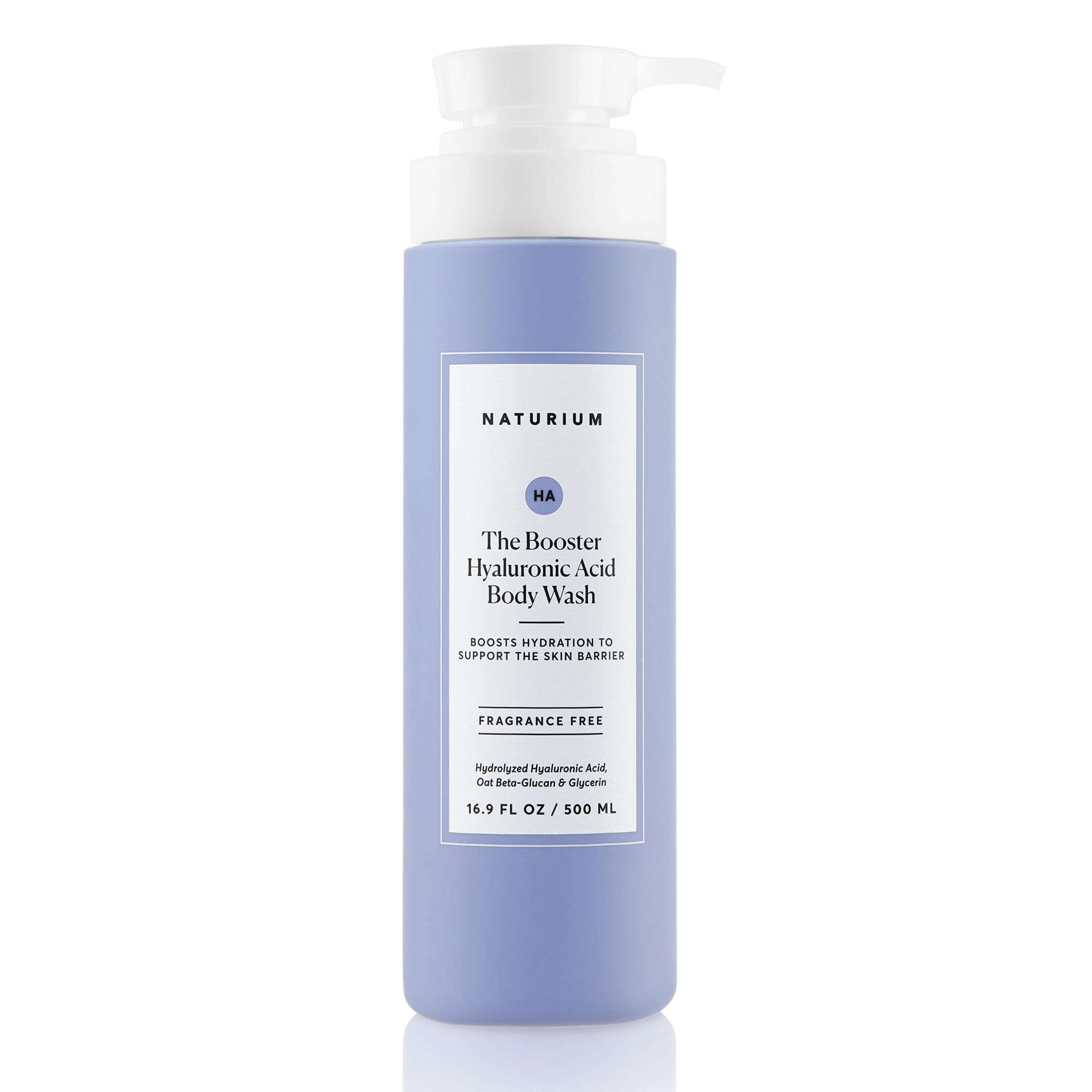 Naturium The Booster Hyaluronic Acid Body Wash, Hydrating & Moisturizing plus Minimizes Dryness, with Glycerin & Vitamin B5, 16.