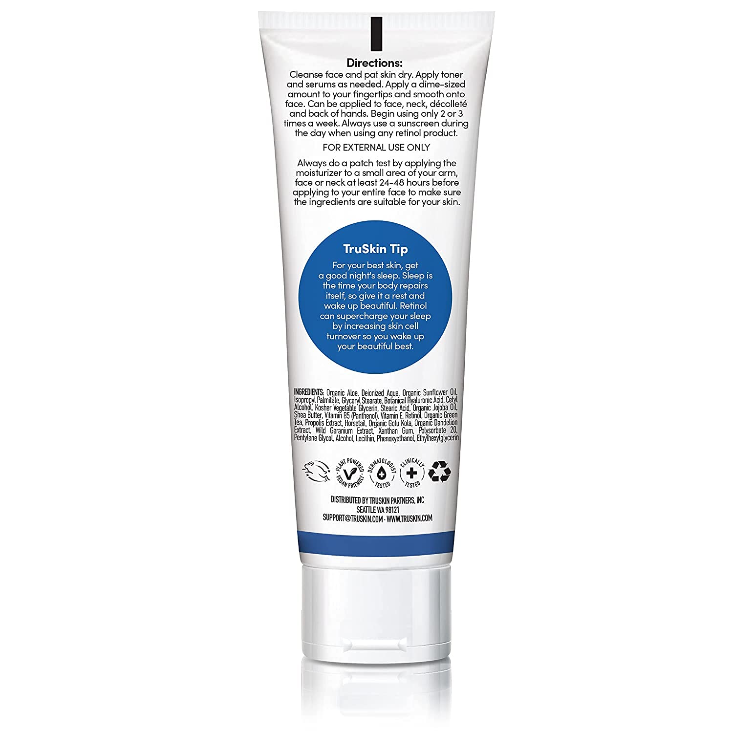 Truskin Retinol Face Moisturizer - Powerful Anti-Aging Face Moisturizer For Women With Retinol, Hyaluronic Acid & Vitamin E - Re