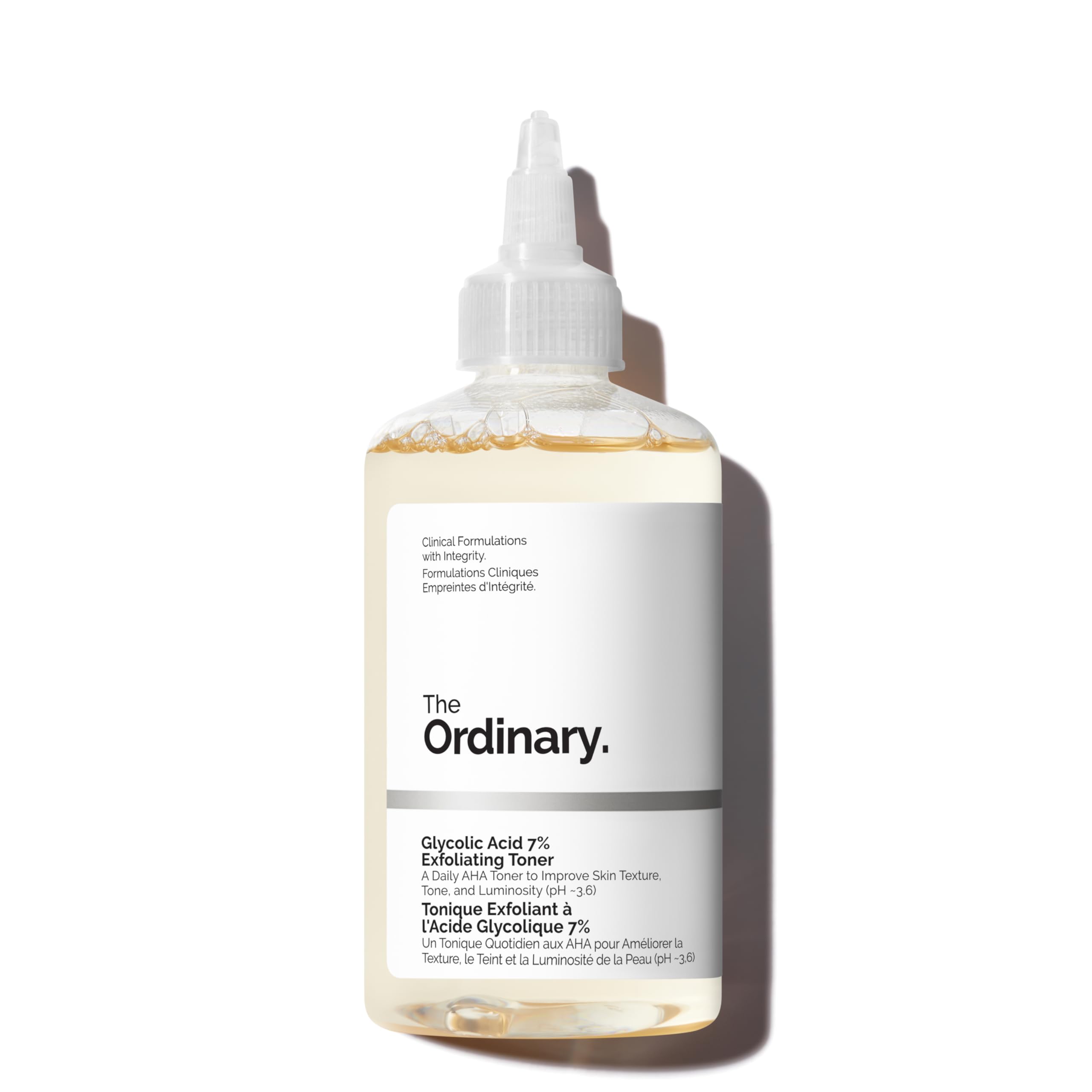 The Ordinary Glycolic Acid 7% Exfoliating Toner, Brightening and Smoothing Daily Toner for More Even-Looking Skin Tone, 3.4 Fl O