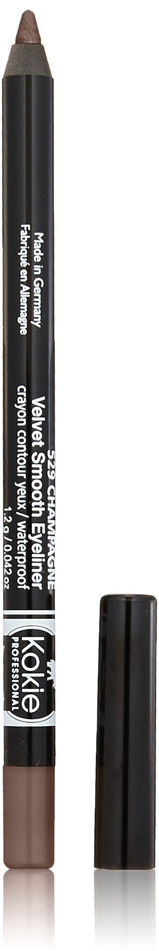 Kokie Cosmetics Waterproof Velvet Smooth Eyeliner Pencil, Bronzed, 0.042 Ounce