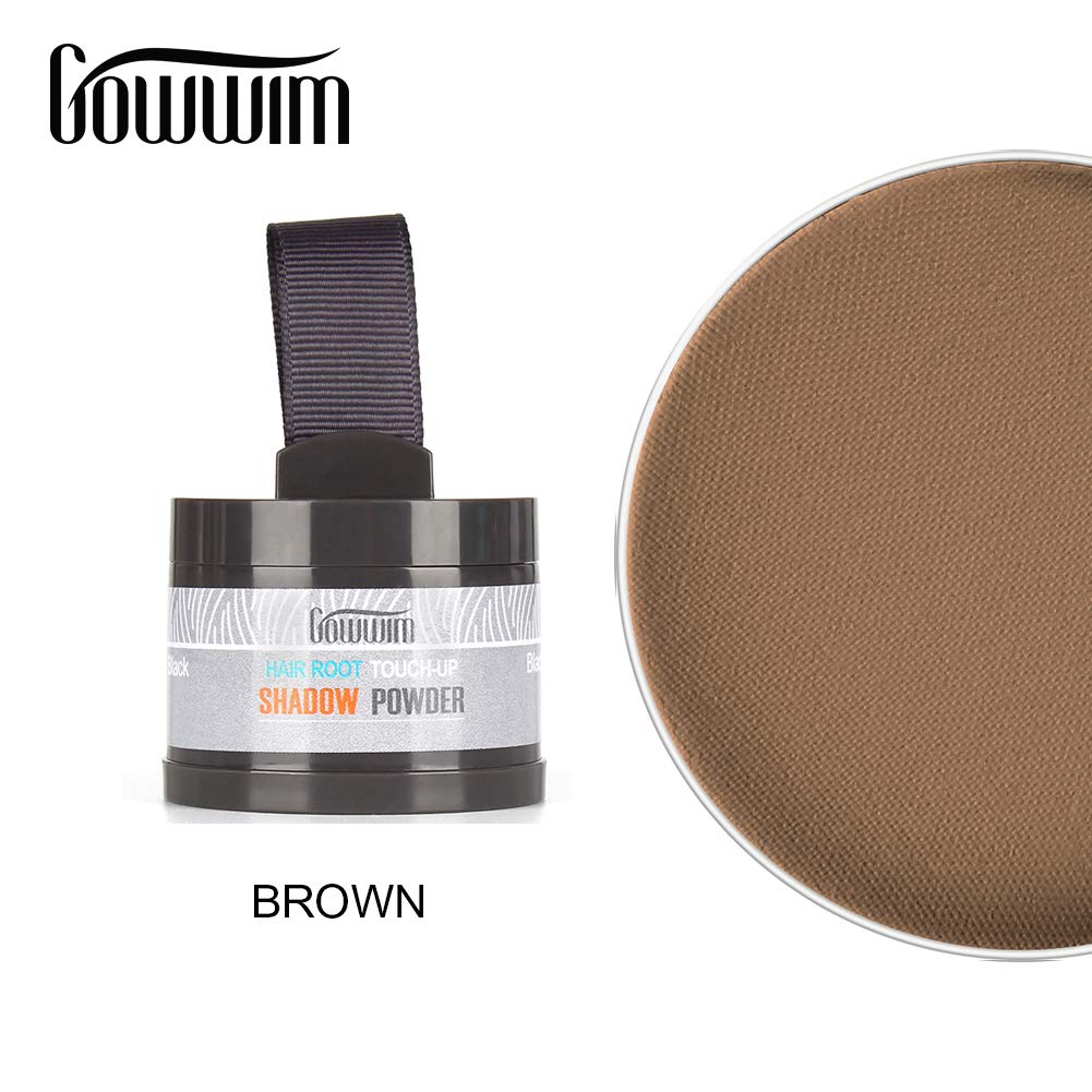 Gowwim Root Touch Up,Hair Powder Instantly Fill In Hair Loss And Receding Hairline Shadow Powder Eyebrow Powder,Root Concealer F