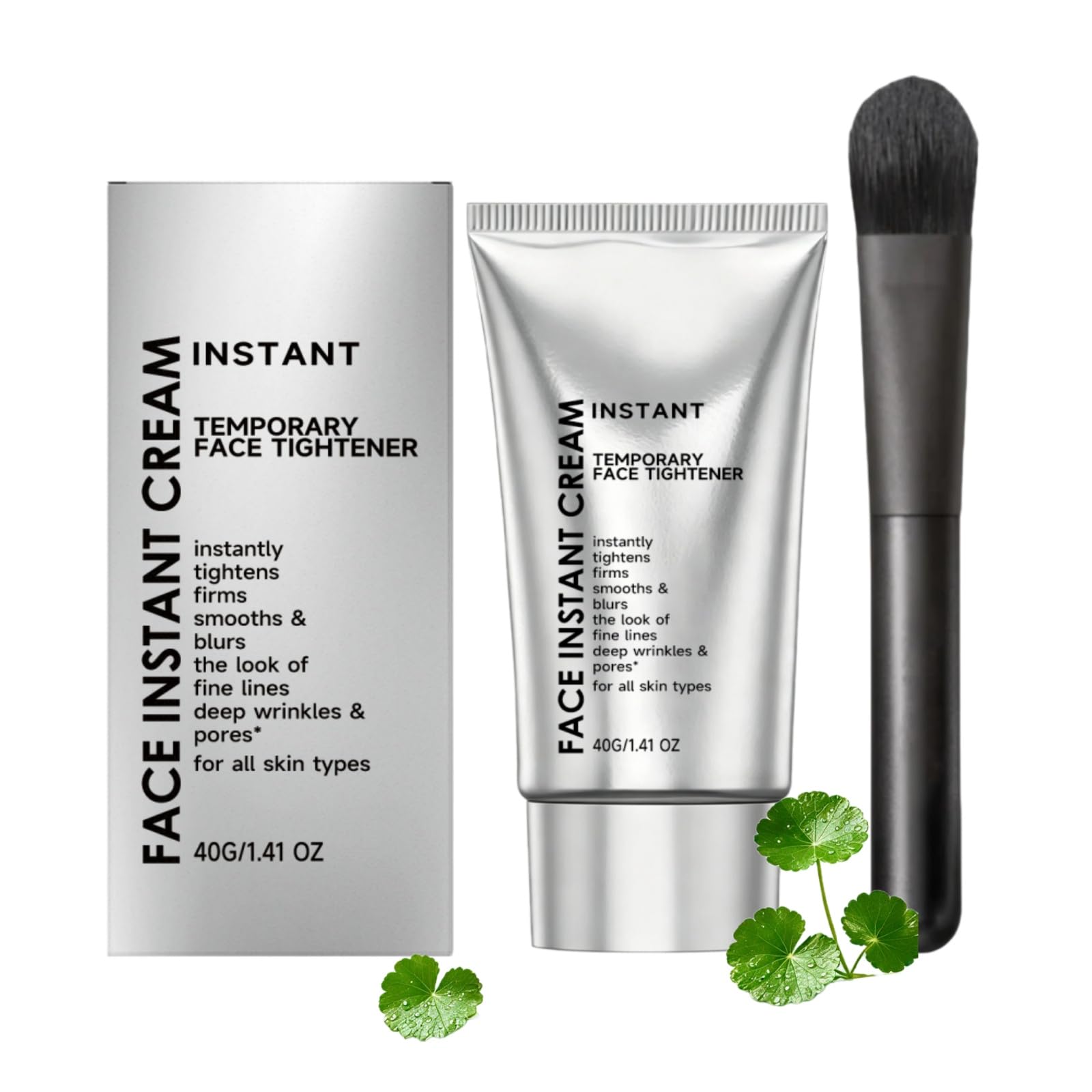 Temporary Instant Face Lifting Cream, PreMakeup Hyaluronic Acid Smoothing Facial Primer Cream, Blurs Look of Fine Lines, Wrinkl