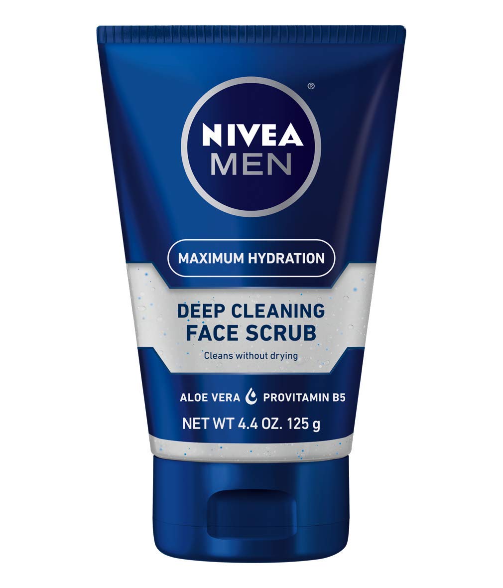 NIVEA FOR MEN Original, Deep Cleaning Face Scrub 4.4 oz (Pack of 6)