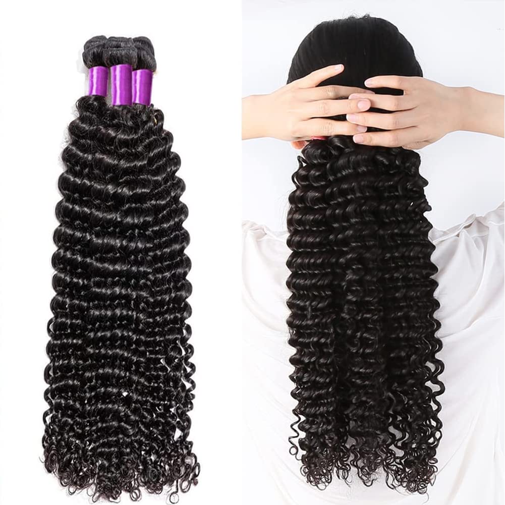 Deep Wave Bundles 100% Unprocessed Brazilian Virgin Remy Hair Bundles Wet And Wavy Remy Deep Curly Weave Hair Human 3 Bundles Ha