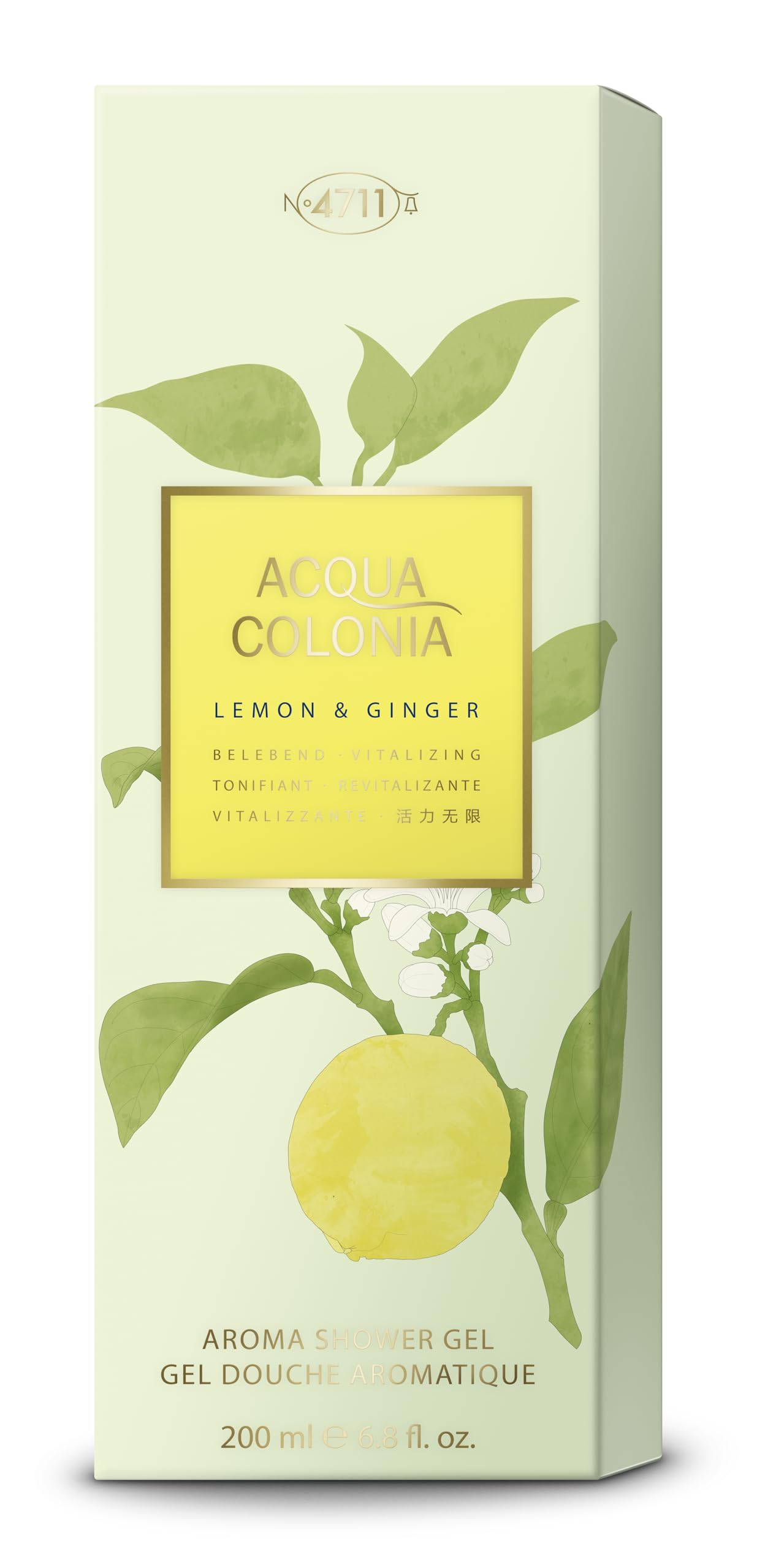 4711 Acqua Colonia Aroma Shower Gel, Lemon And Ginger, 68 Ounce (2337722)