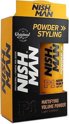 nishman P1 Hair Styling Powder 20g. Mattifying&Volumizing Powder with Maximum Control-Elegant Design, Ease Of Use, Flexible and