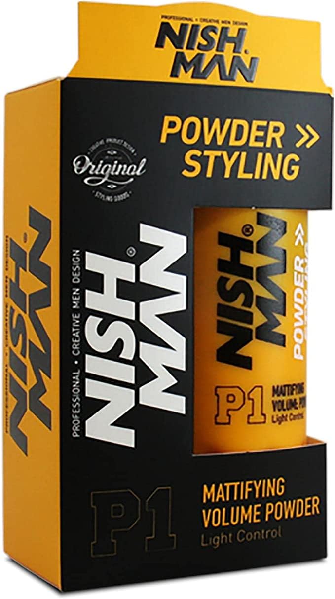 nishman P1 Hair Styling Powder 20g. Mattifying&Volumizing Powder with Maximum Control-Elegant Design, Ease Of Use, Flexible and