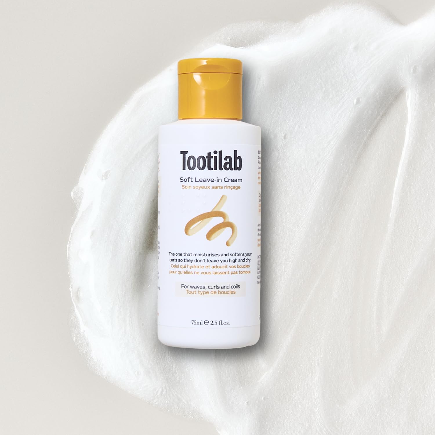 Tootilab Travel Size Soft Leavein Curl Cream for Curly Hair  75ml Lightweight Curl Enhancing Leavein Conditioner with Fresh C