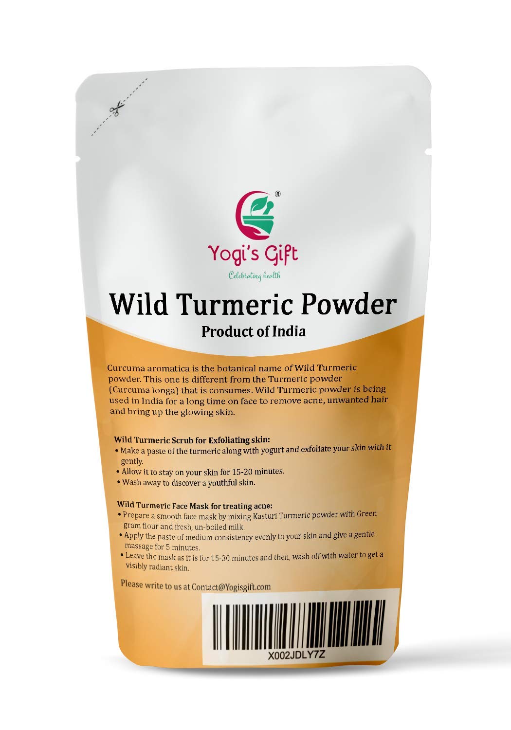100% Pure Wild Turmeric Powder For Face | 8 Oz (227 grams) | Kasturi Manjal | Curcuma Aromatica | Amba haldi | Promotes Glowing