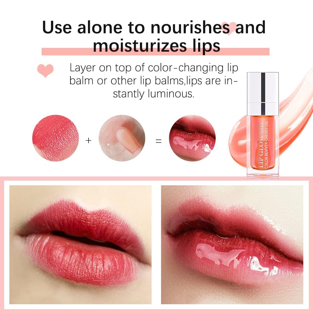 Sokgo Hydrating Lip Glow Oil, Plumping Lip Gloss, Moisturizing Lip Oil Gloss, Transparent Moisturizing Lip Balm, Natural Lip Plu