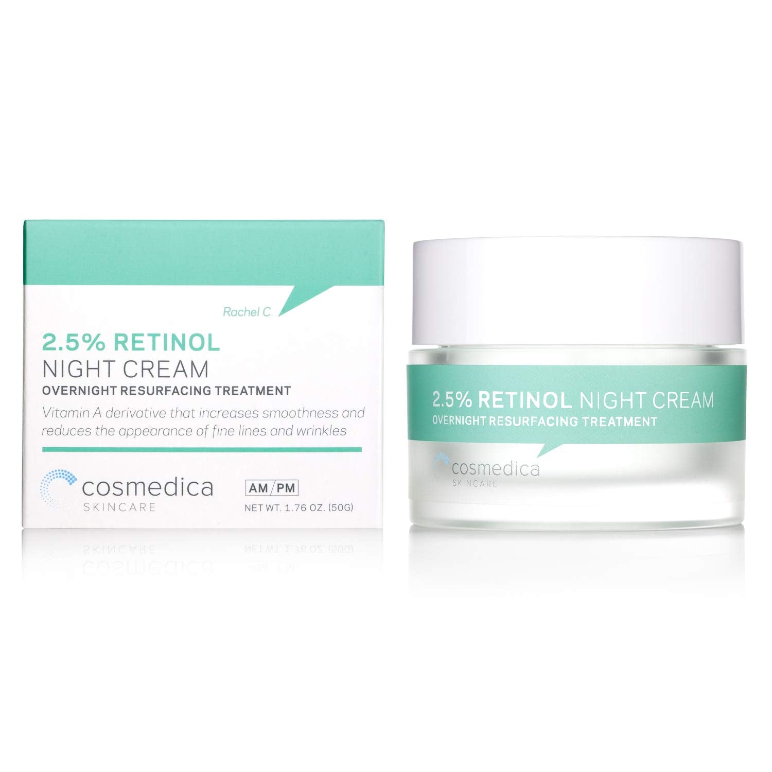 Cosmedica Skincare Retinol Night Cream - Daily Moisturizing Facial Lotion Night Cream. The best Retinol Cream with Vit A and Hya