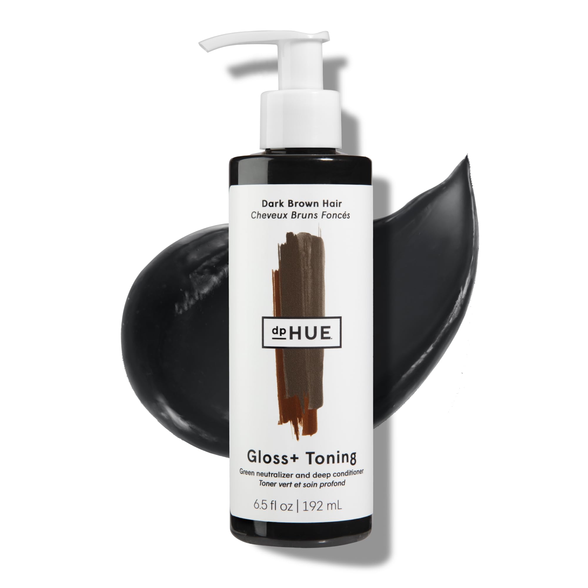 dpHUE Gloss+ Toning, Green - Deep Condition & Neutralize Brass - For Dark Hair, Red Warmth, Dark Brown - Anti-Brass Treatment, H