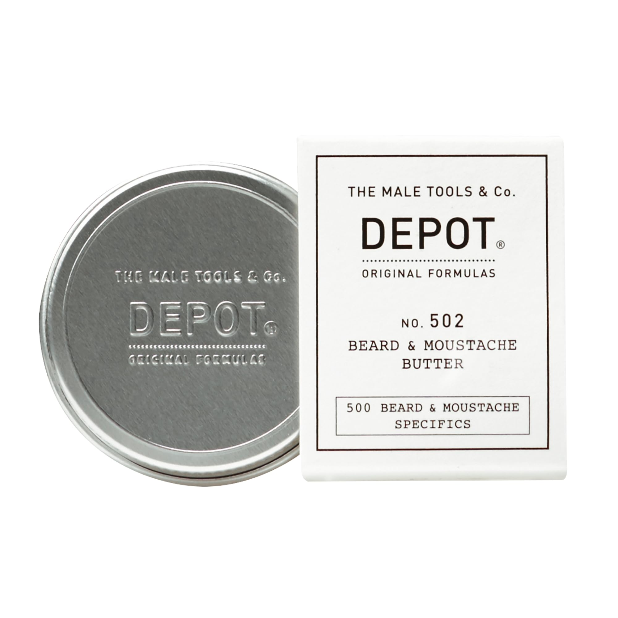 DEPOT No. 502 Beard & Moustache Butter | Softens Facial Hair, 1.01 Oz