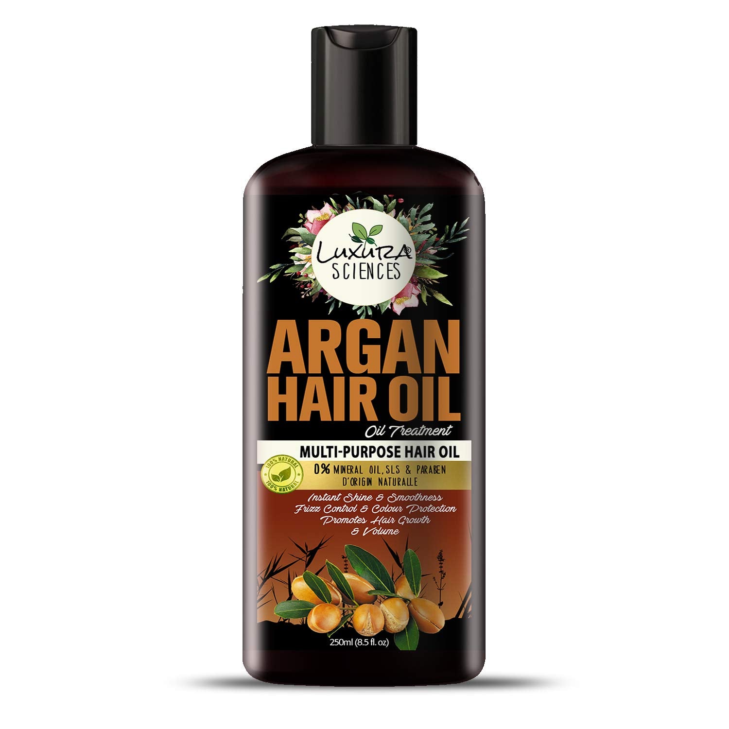 Luxura Sciences Argan Oil For Hair Growth 250Ml, No Parabens, No Silicones, No Mineral Oil (New & Advanced)