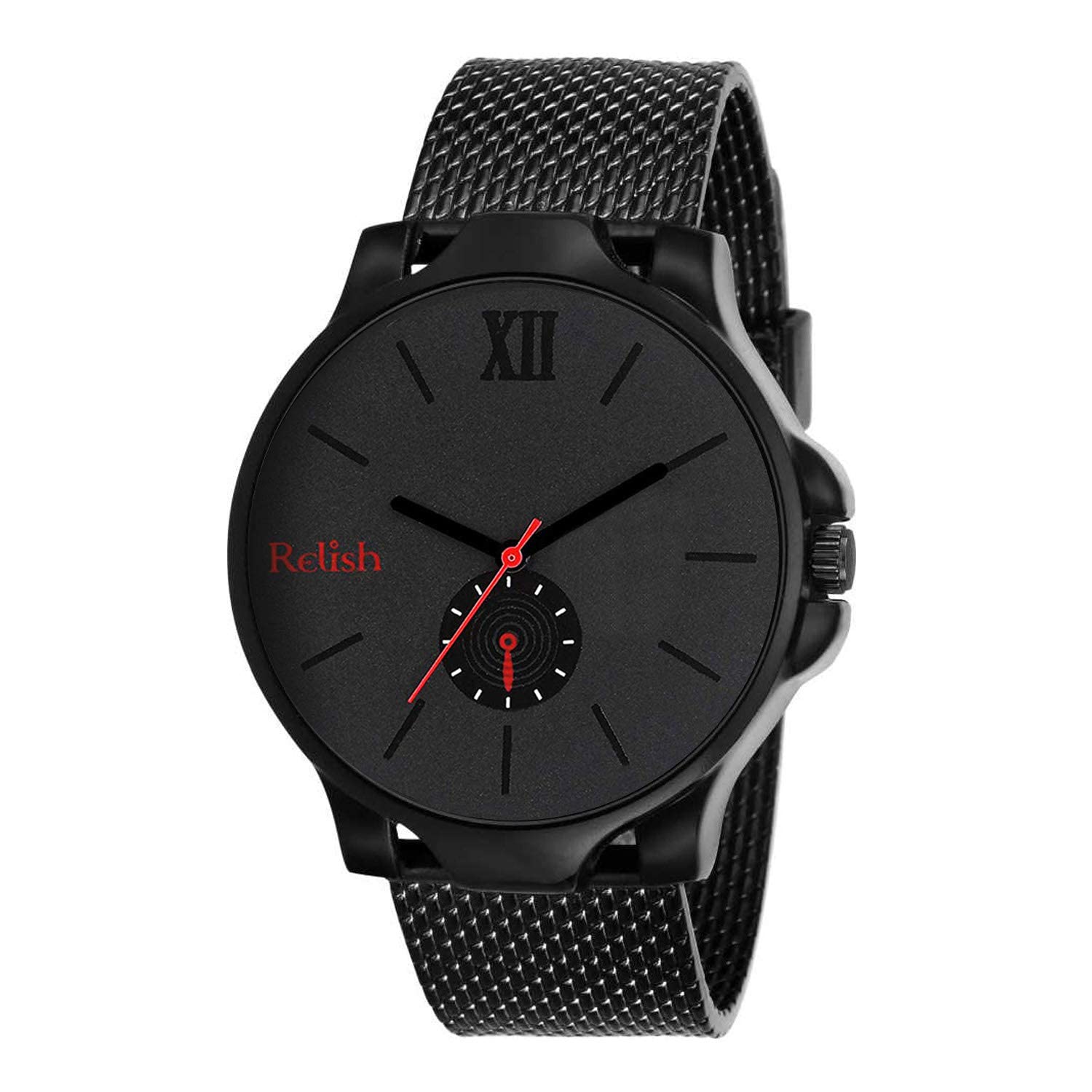 Relish Black Analog Wrist Watch Men & Boys | ReBb1078