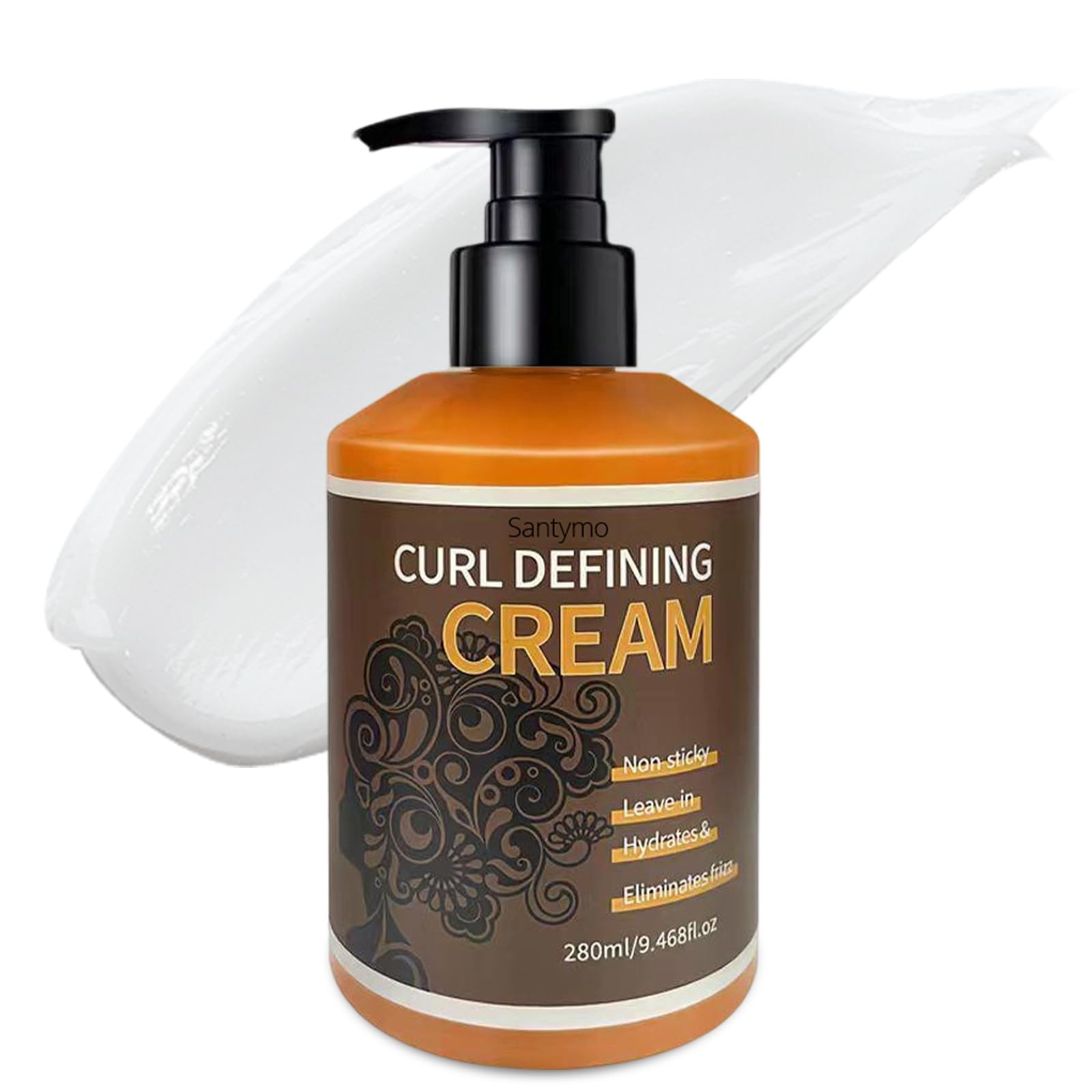 Coconut Oil Curl Defining Cream with Avocado Oil & Castor Oil, Hold Anti Frizz Wave Cream for Curly Hair, Defining Gel Lightweig