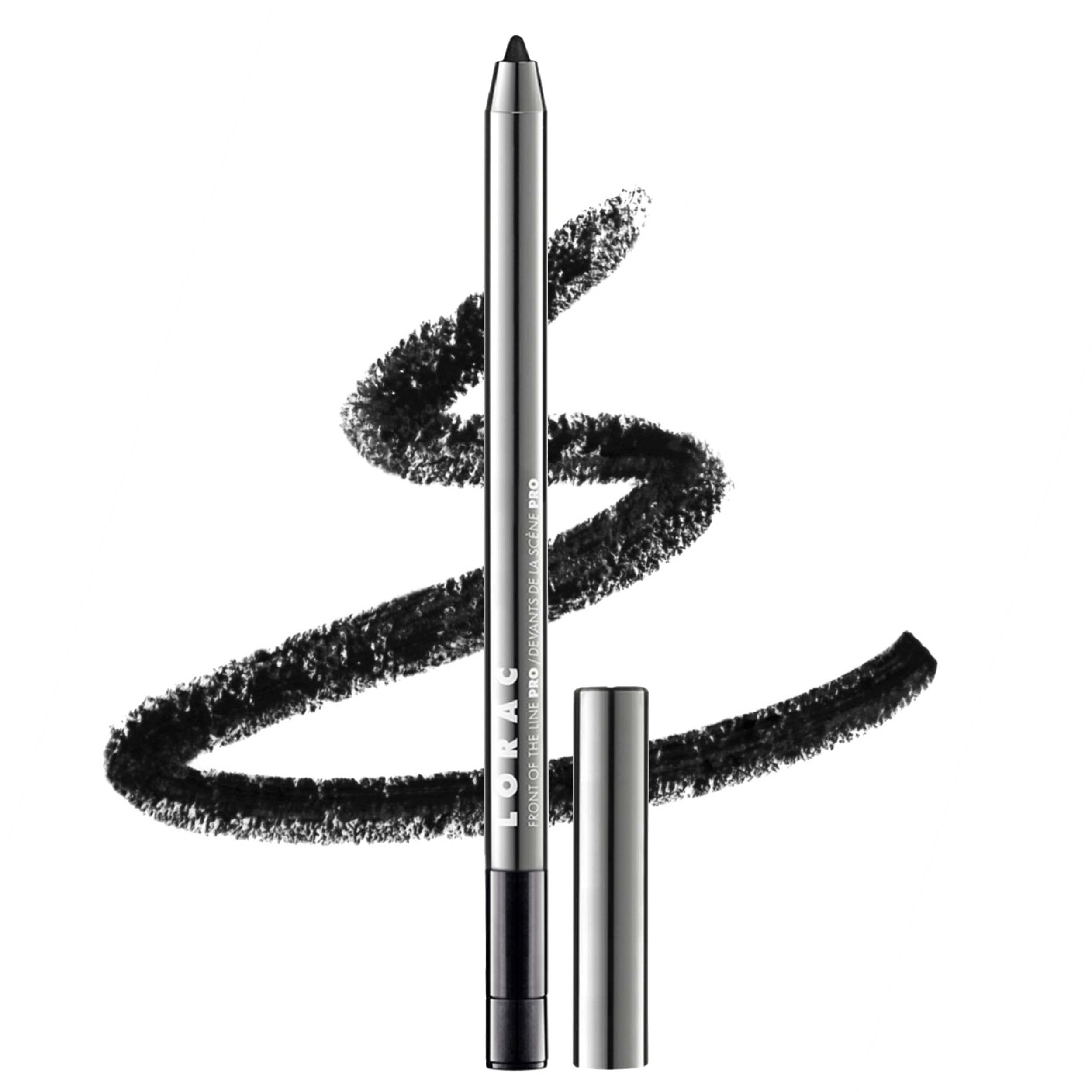 Lorac Front Line Pro Waterproof Eyeliner Pencil, Black Matte| Long Lasting| Makeup Pencil Sharpener | High-Precision