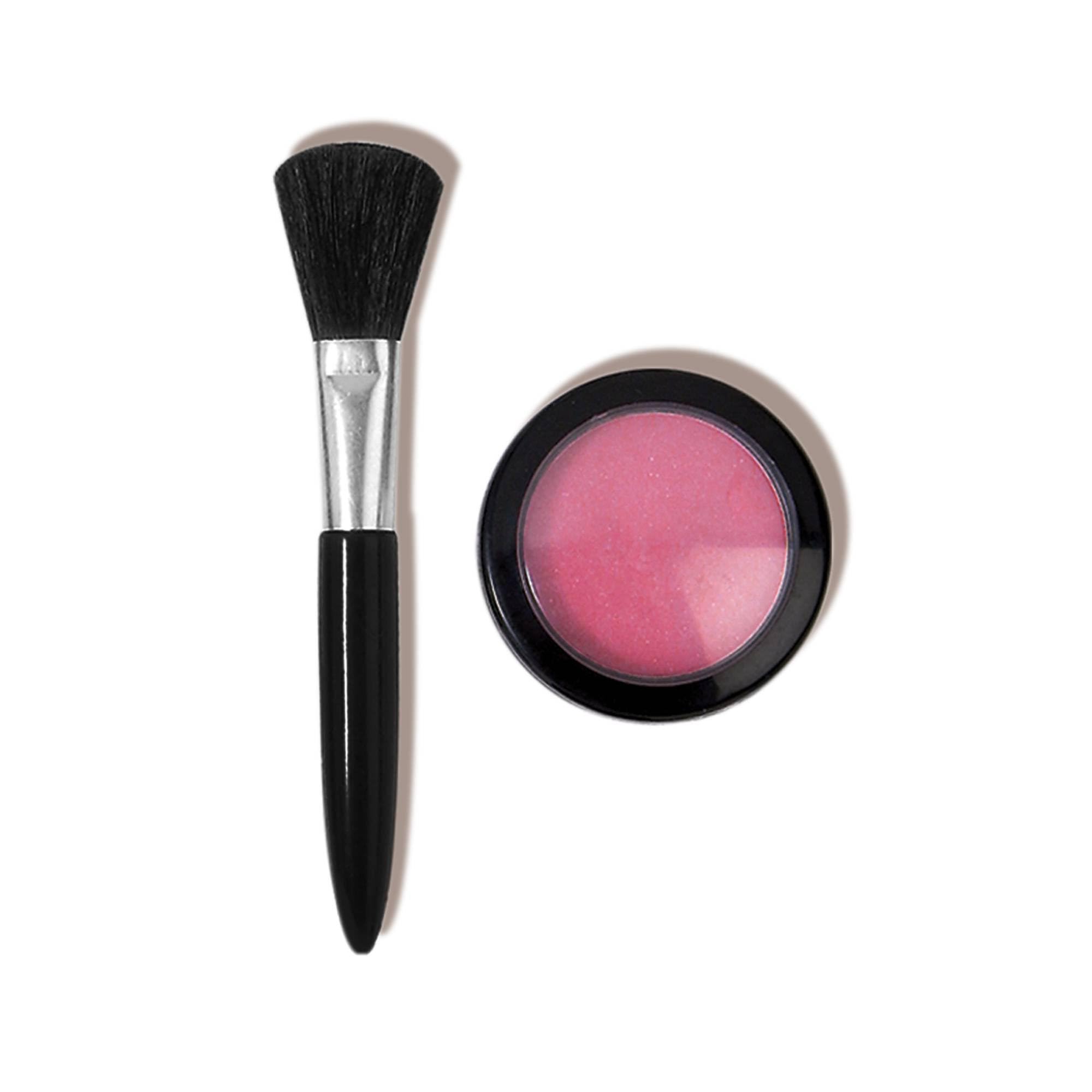 L.A. COLORS Blusher & Deluxe Brush, Blushing Pink CBC142