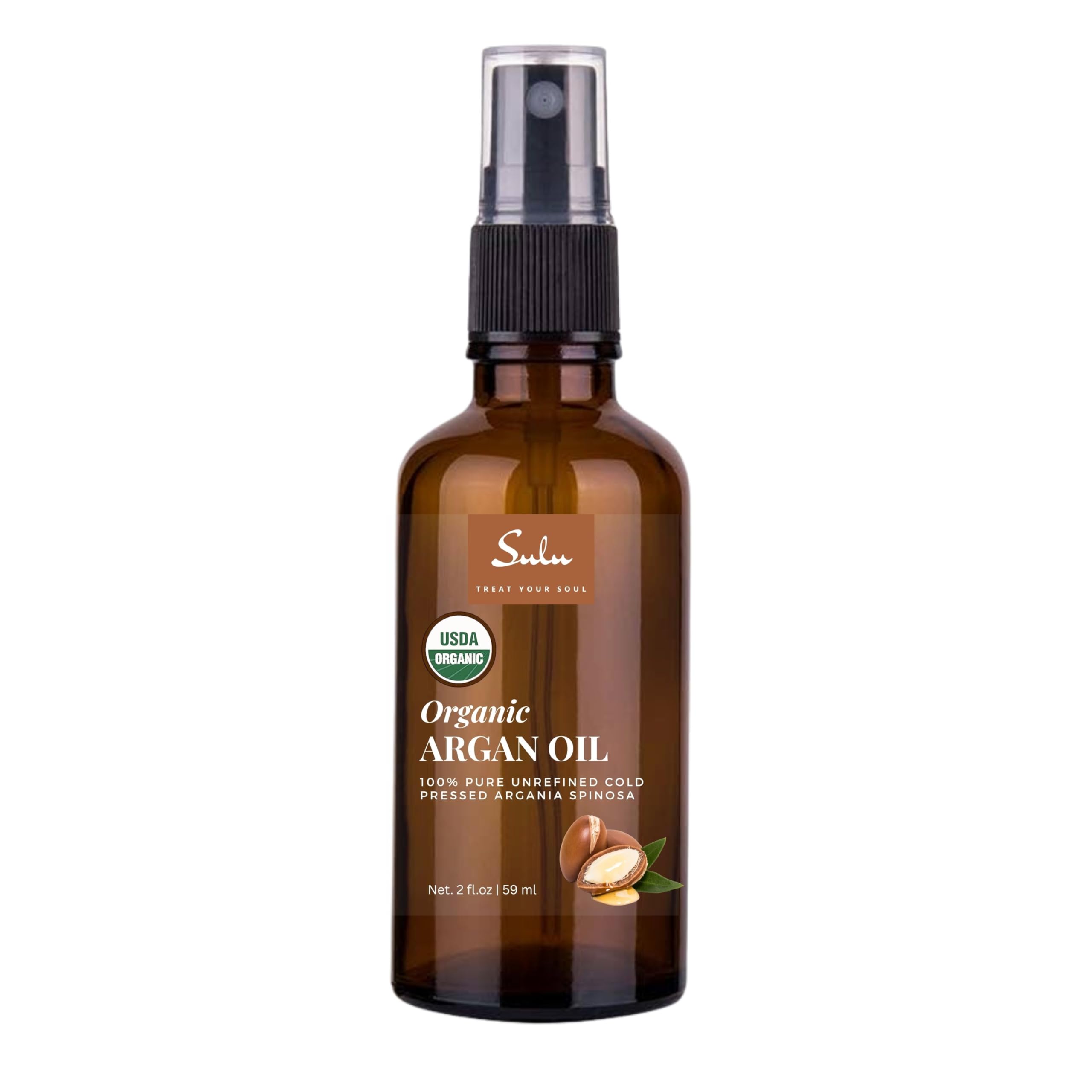 100% Pure Organic Cold Pressed Unrefined Virgin Moroccan Organ Oil (2 oz)
