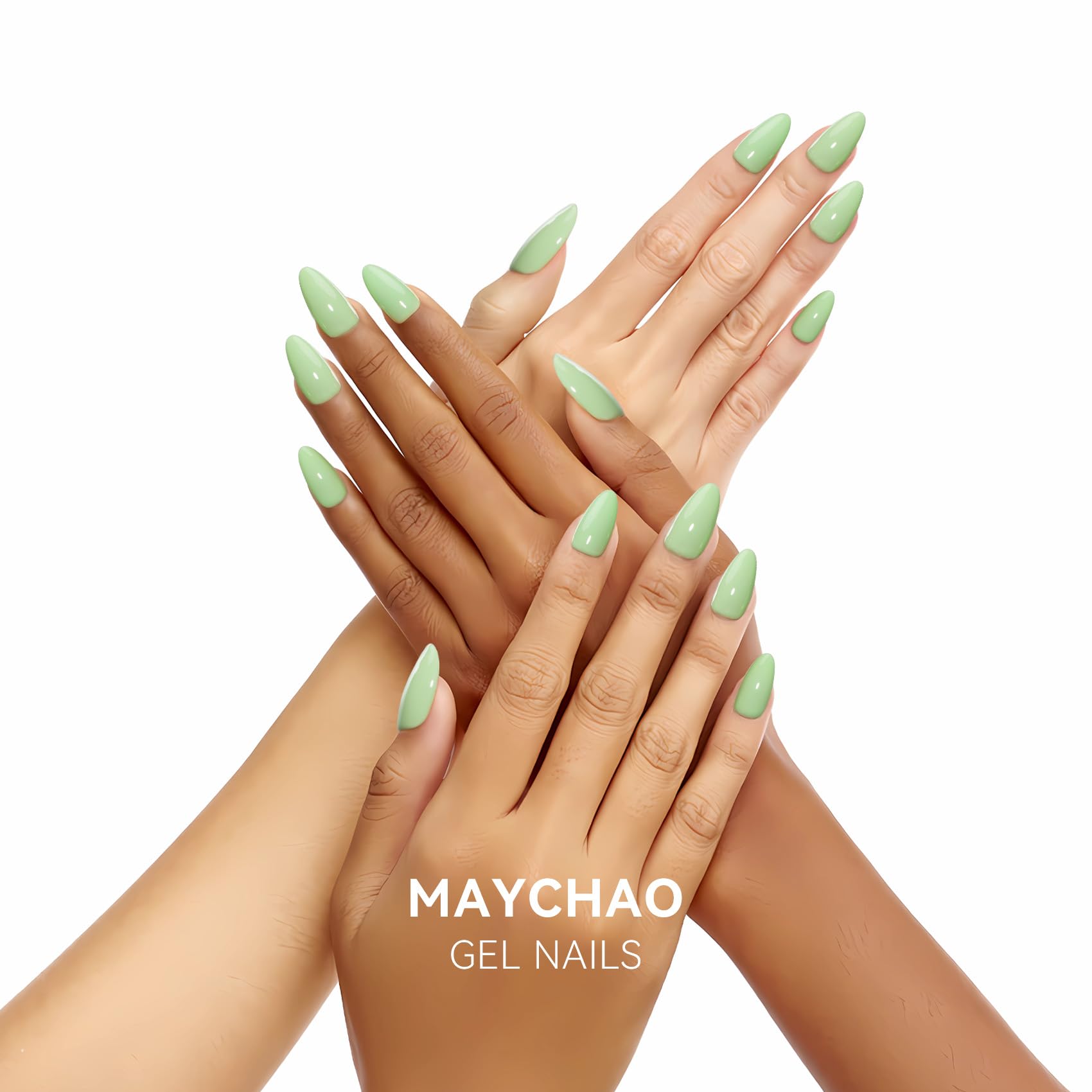 Maychao 15Ml Gel Nail Polish 1Pc Milky Green Gel Polish Soak Off Uv Led Nail Lamp Curing Nail Polish Gel For Nail Art Manicure S
