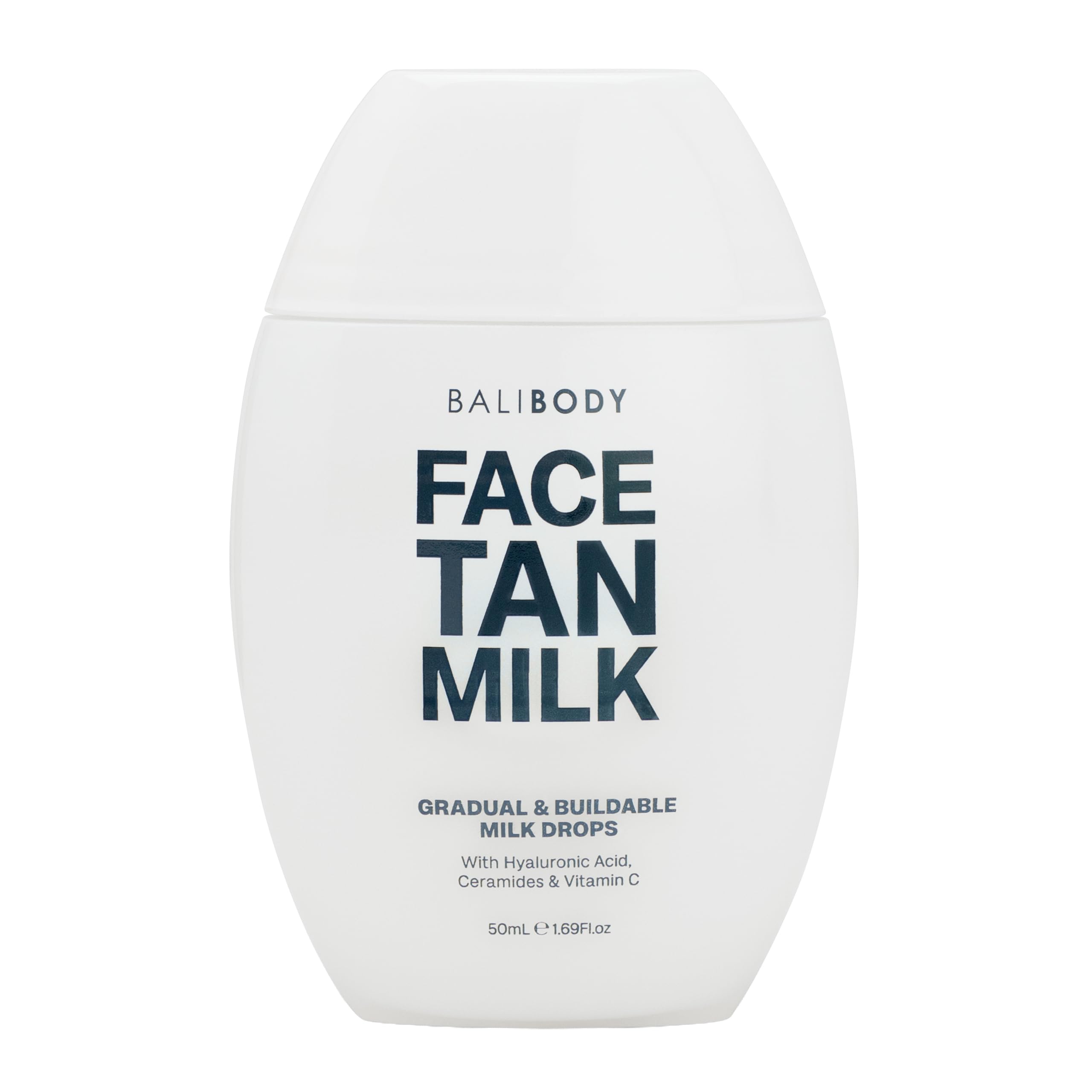 Bali Body Face Tan Milk  Gradual Self Tanning Serum for Face with Hyaluronic Acid & Vitamin C  Lightweight Hydrating Facial Ta