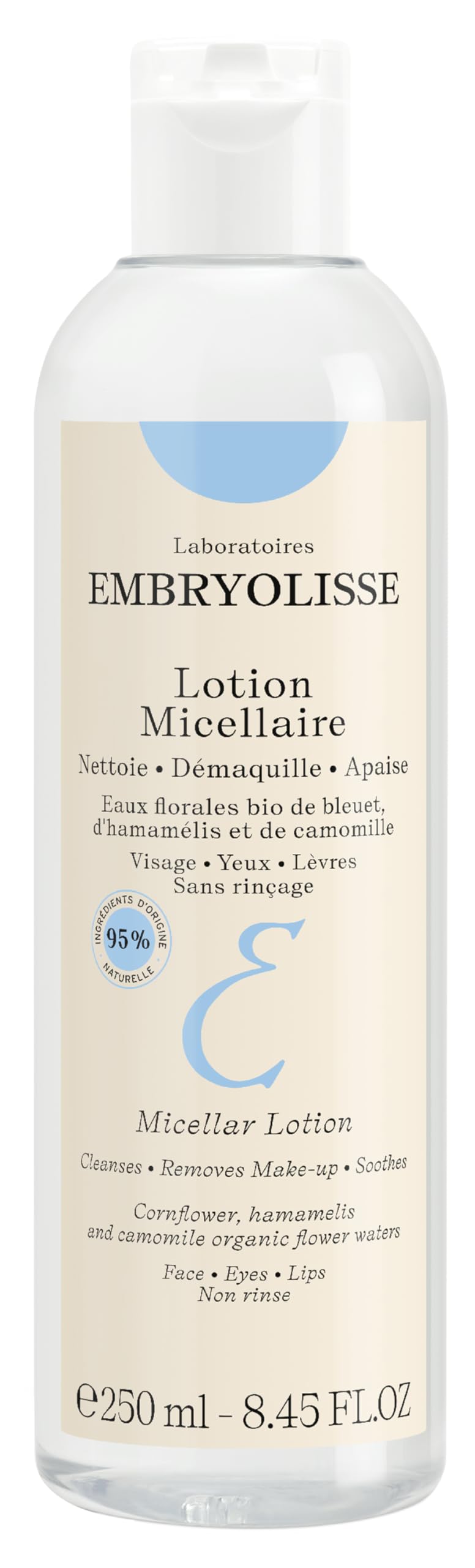 Embryolisse Micellar Lotion - Make-Up Remover, Facial Cleanser & Moisturizer - No Soap Or Water Needed (8.45 Fl Oz)