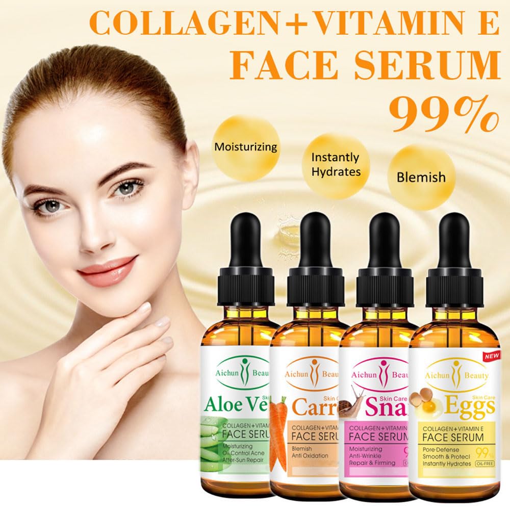 AICHUN BEAUTY Serum 99% Vitamin E Collagen Face Lifting Smoothing Oil Control Acne Perfecting Primer 4 Type (#03 EGGS)