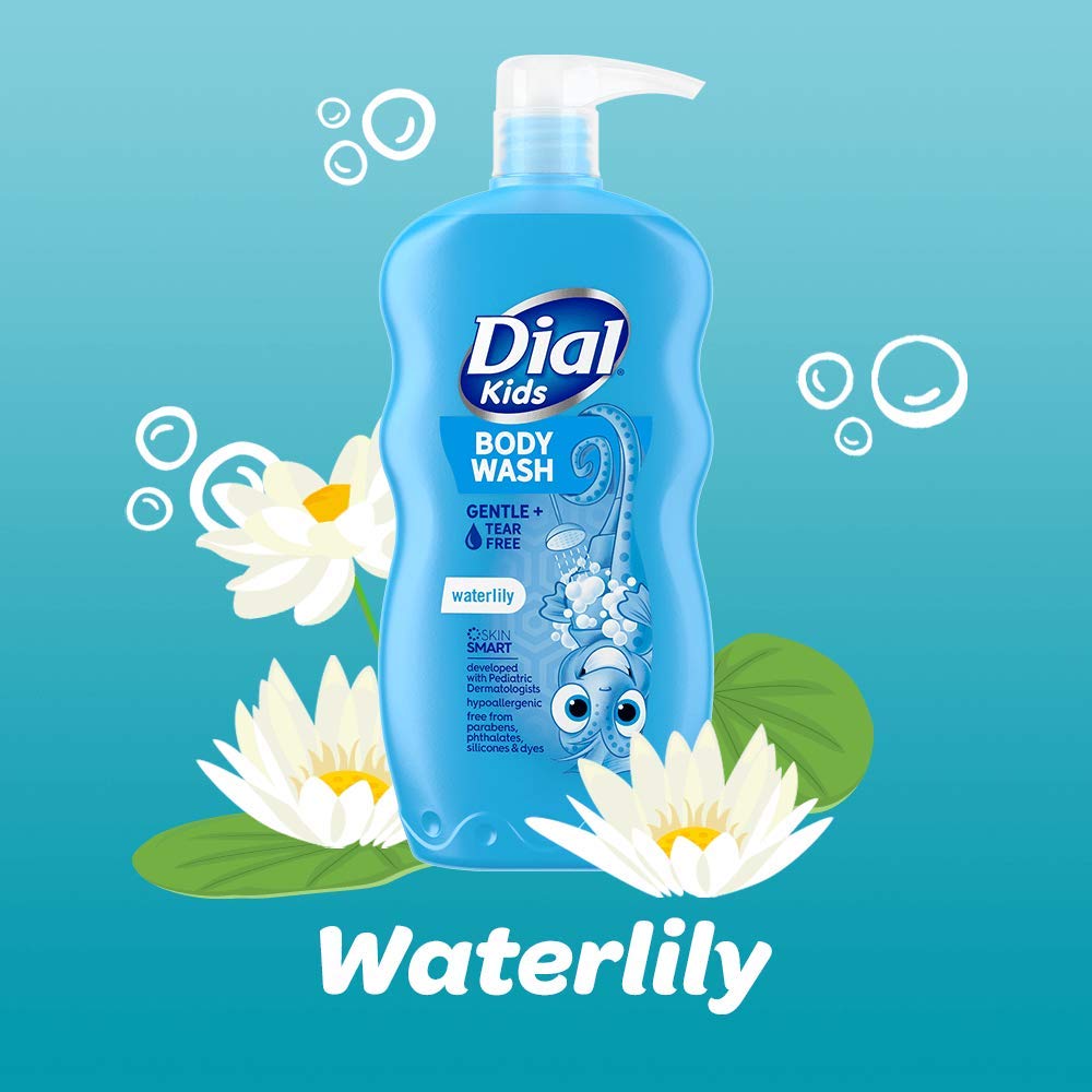 Dial Kids Body Wash, Waterlily, 24 Fl Oz (Pack Of 4)